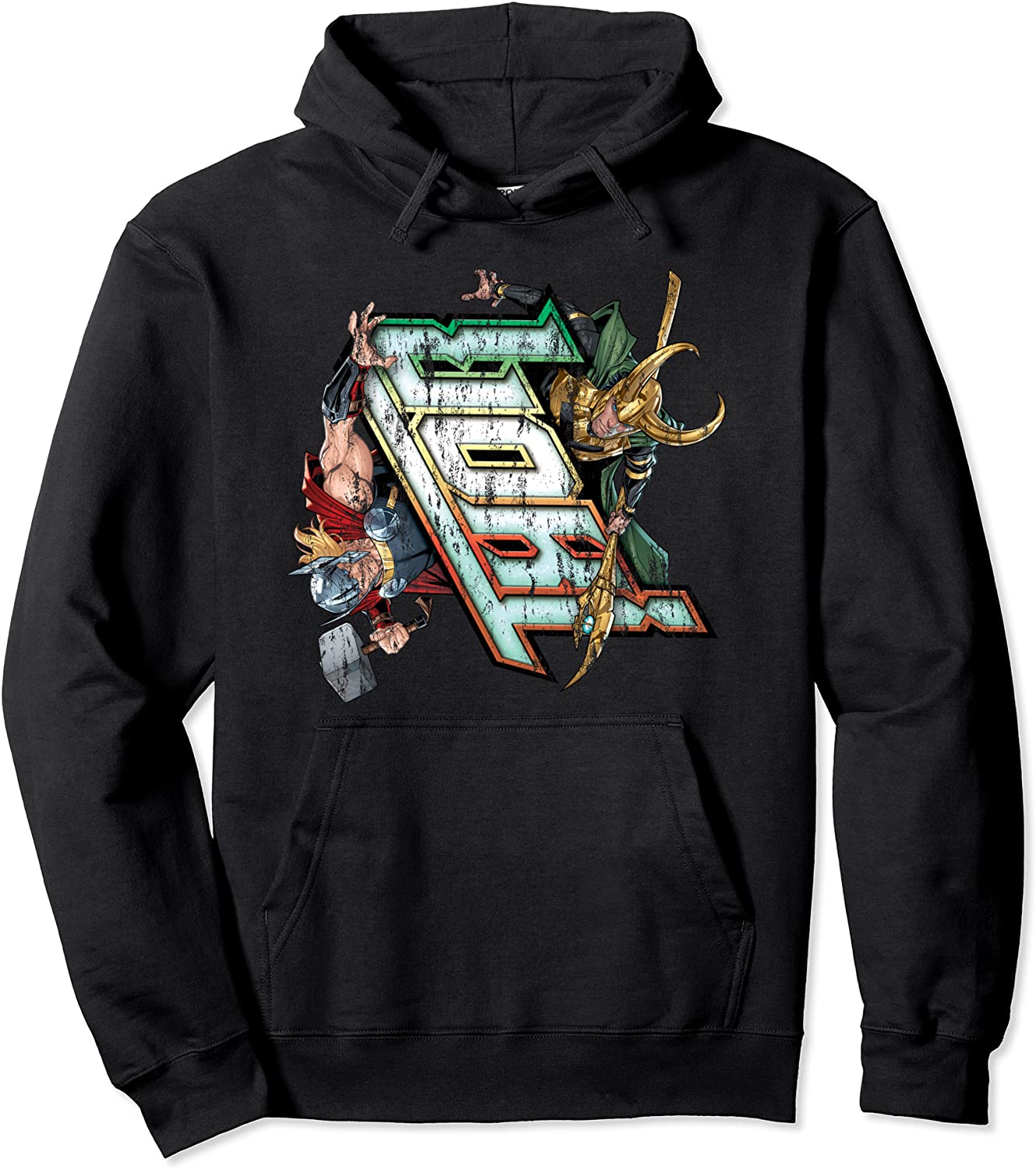 Marvel Thor vs Loki Comic Book Pullover Hoodie