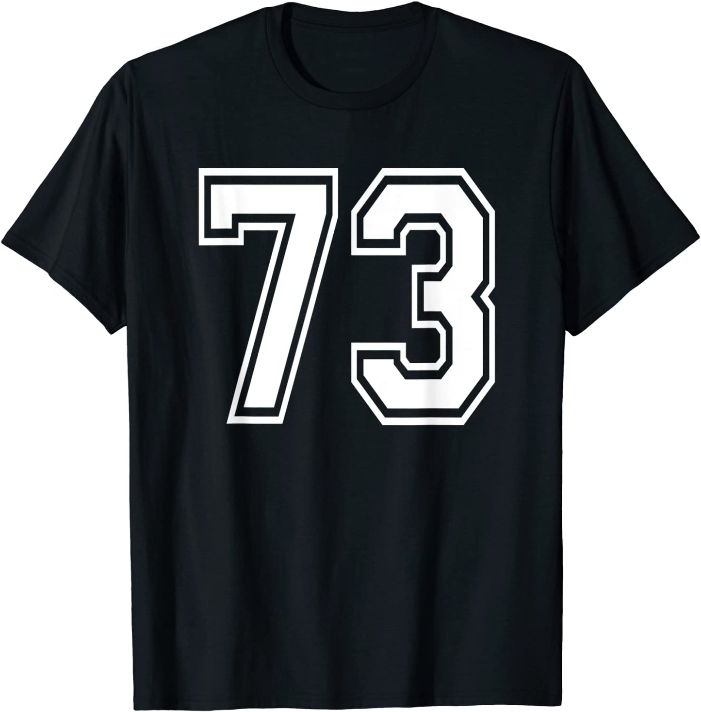 Number 73 Numbered Uniform Sports Jersey Team 73rd Birthday T-Shirt