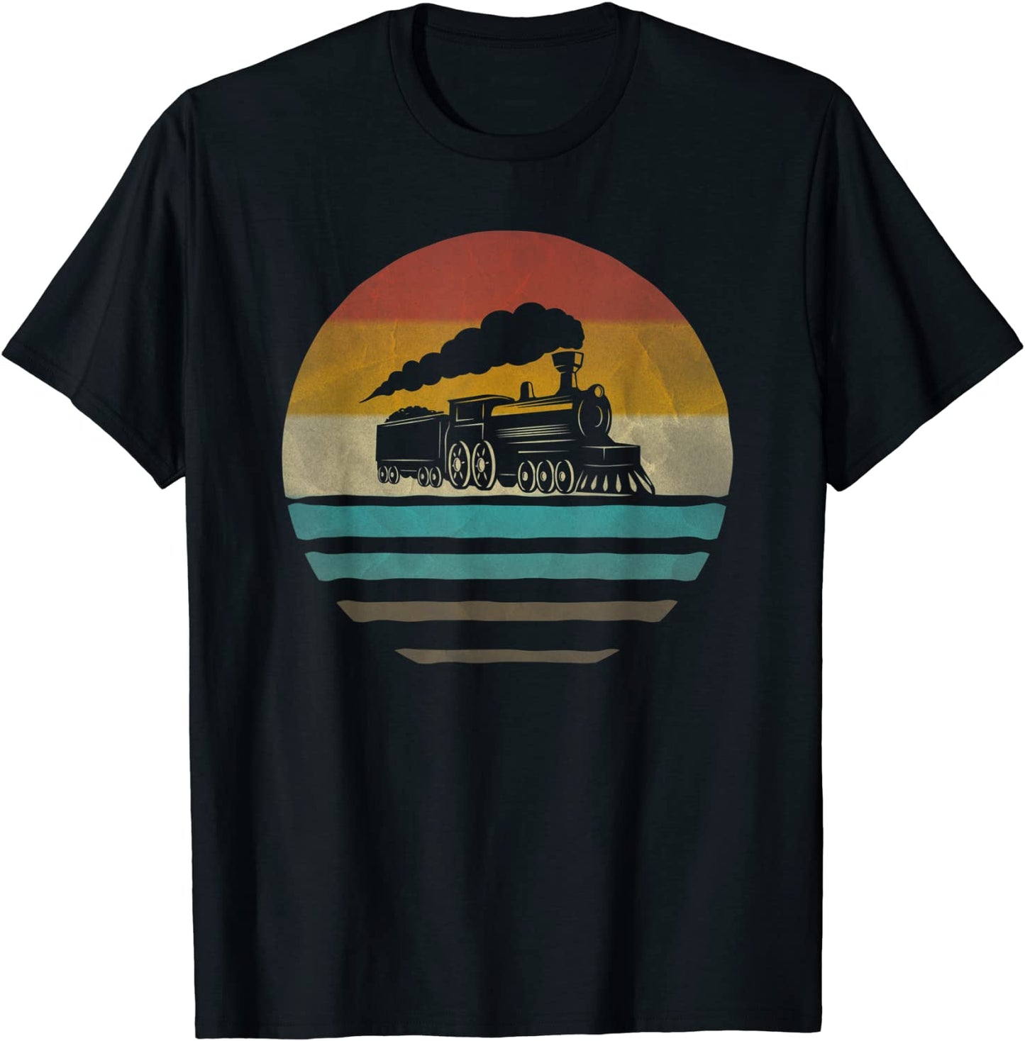 Train Driver Shirt Retro Vintage Silhouette Distressed Gift T-Shirt