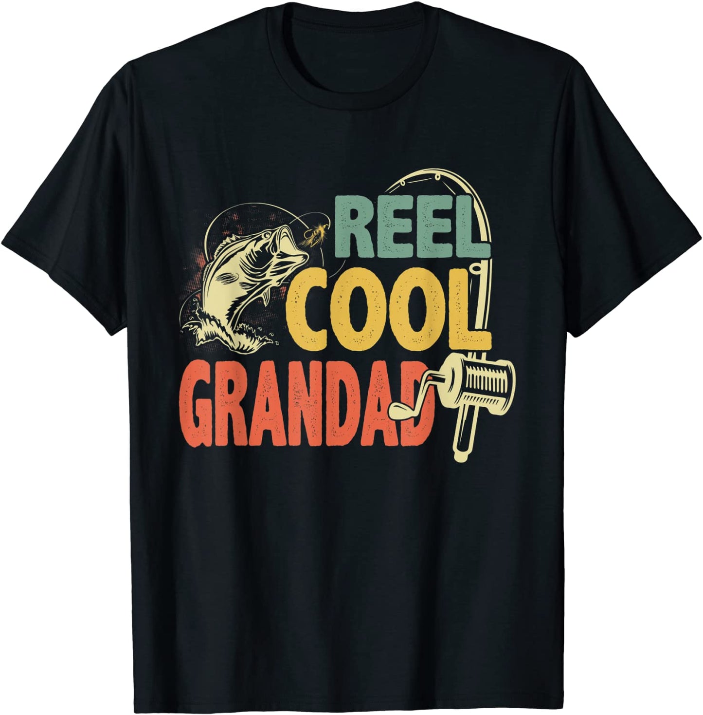 Retro Vintage Reel Cool Grandad T-Shirt Gift For Fathers Day T-Shirt