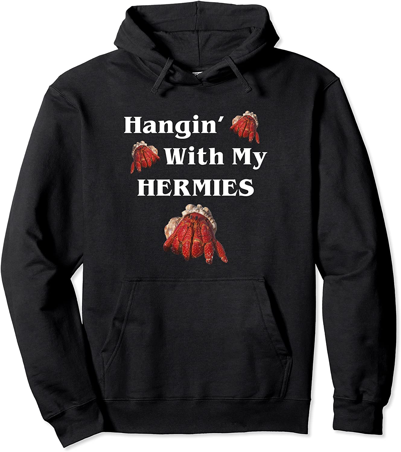 Hangin With My Hermies Funny Hermit Crab Lover Pullover Hoodie