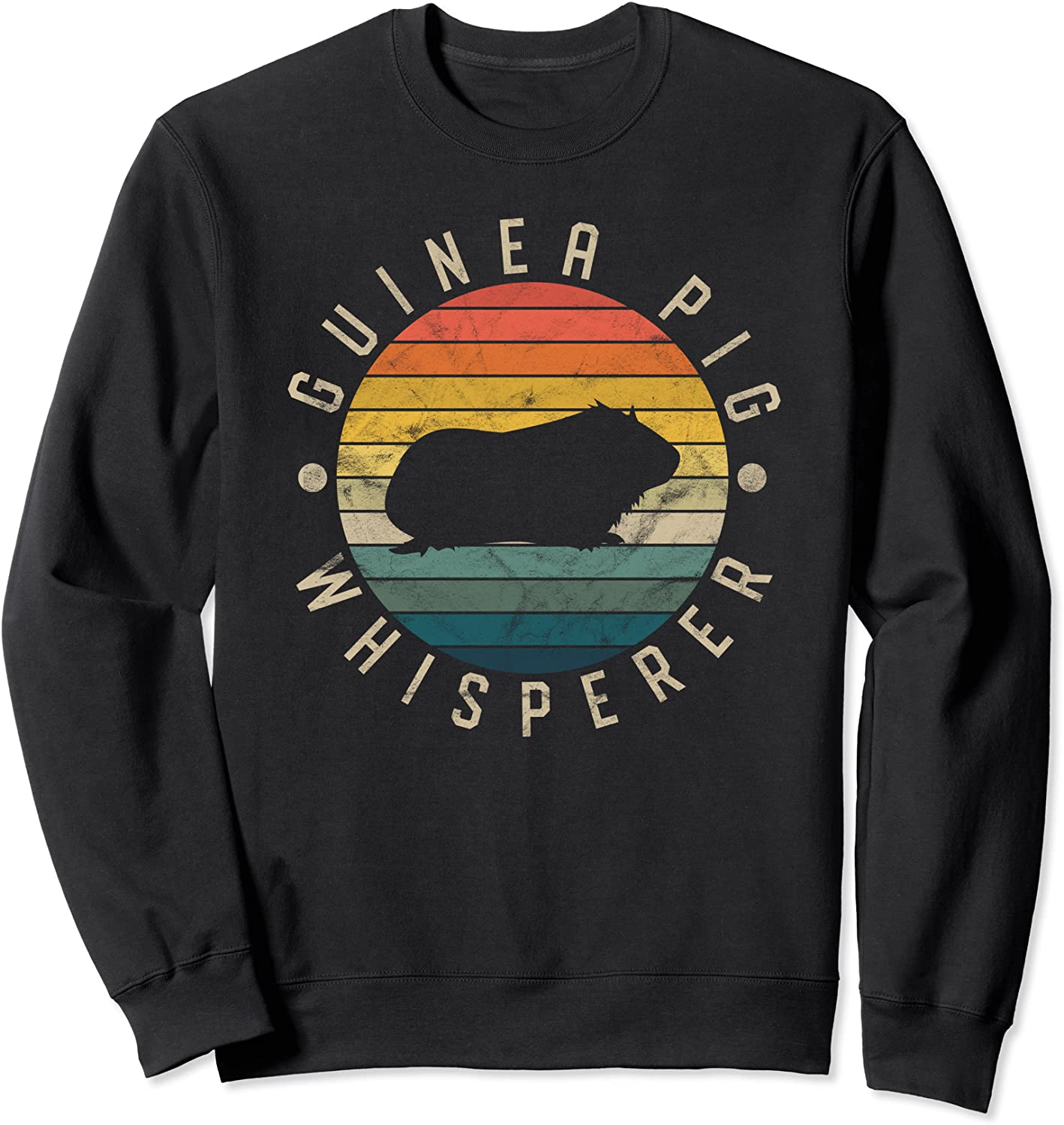 Guinea Pig Whisperer Vintage Sunset Pet Rodent Gift Sweatshirt
