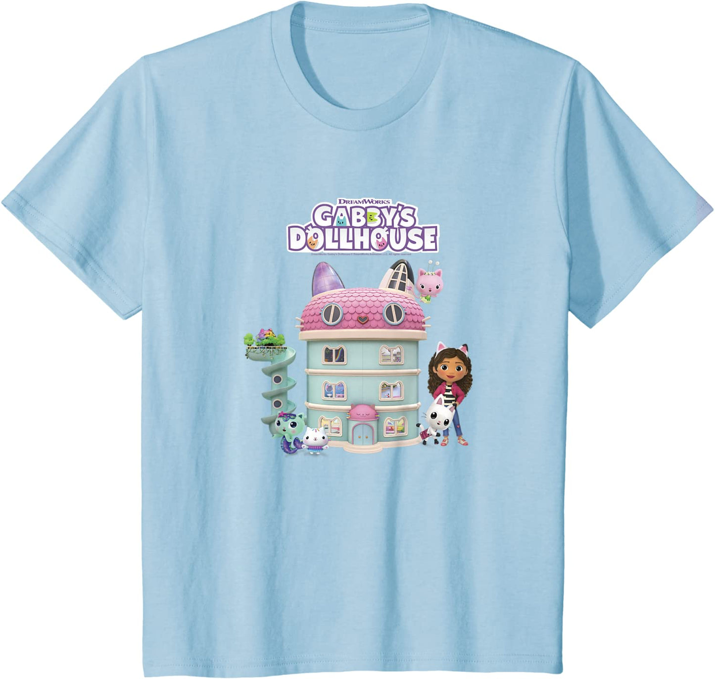 Kids Gabbys Dollhouse Group Logo T-Shirt