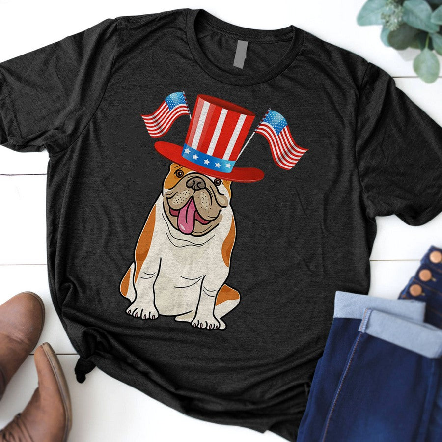 Pug 4Th Of July Shirt Pugs Gift Fourth Of July Dog Lover Gifts Usa America American Flag