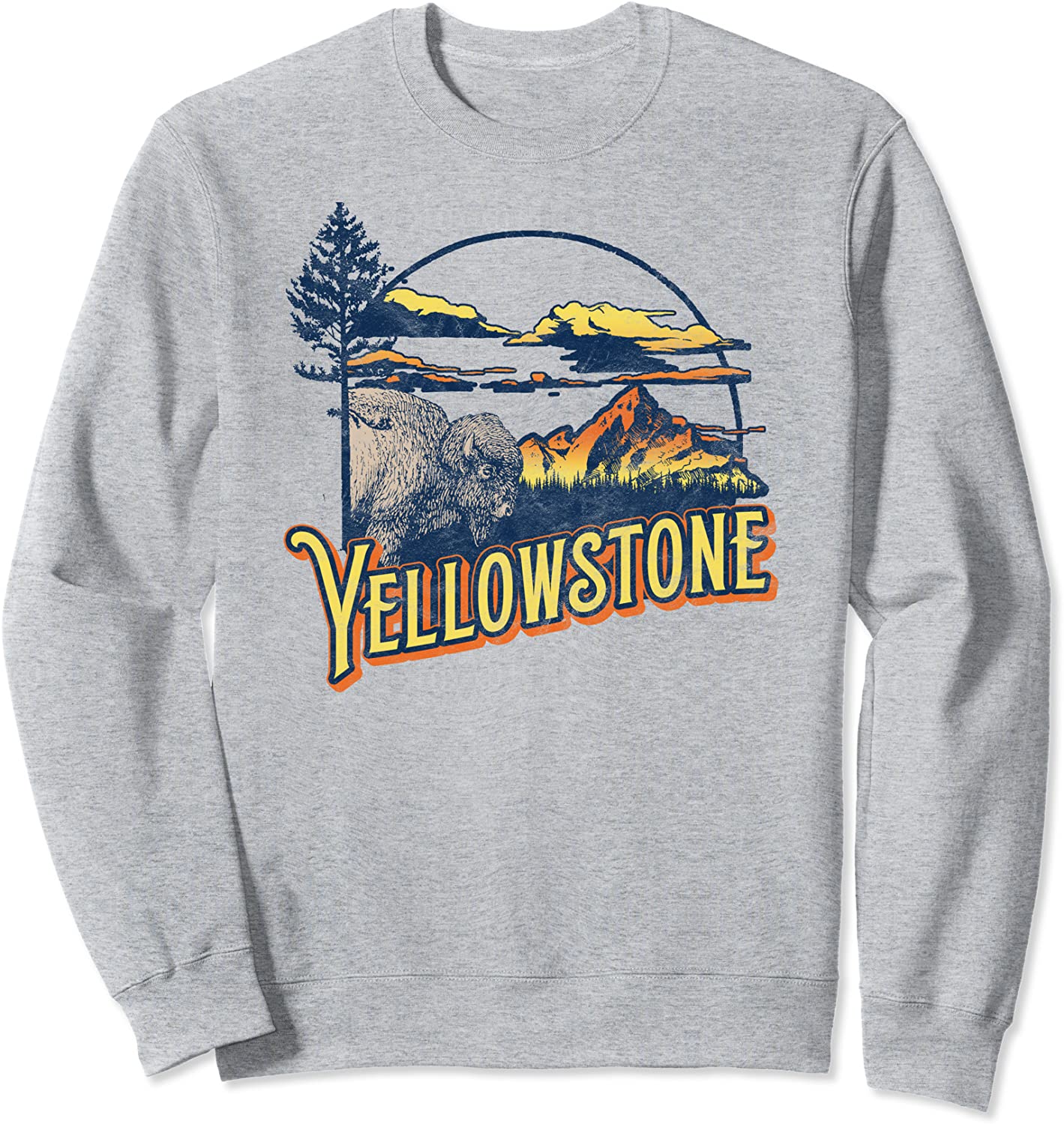 Vintage Yellowstone National Park Retro 80s Style Graphic Sweatshirt
