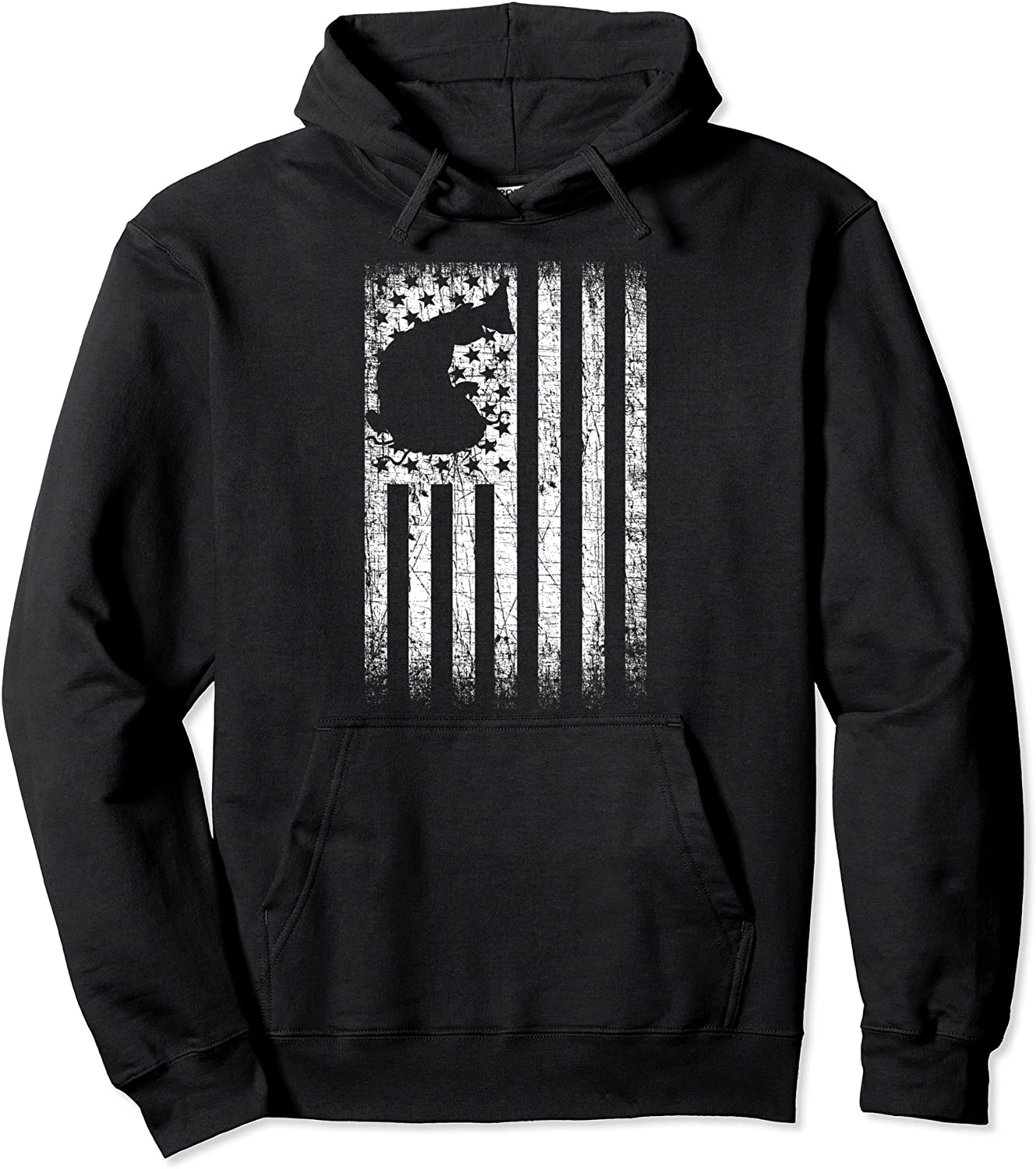Catfishing American Flag - Catfish Angler Fisherman Gift Pullover Hoodie