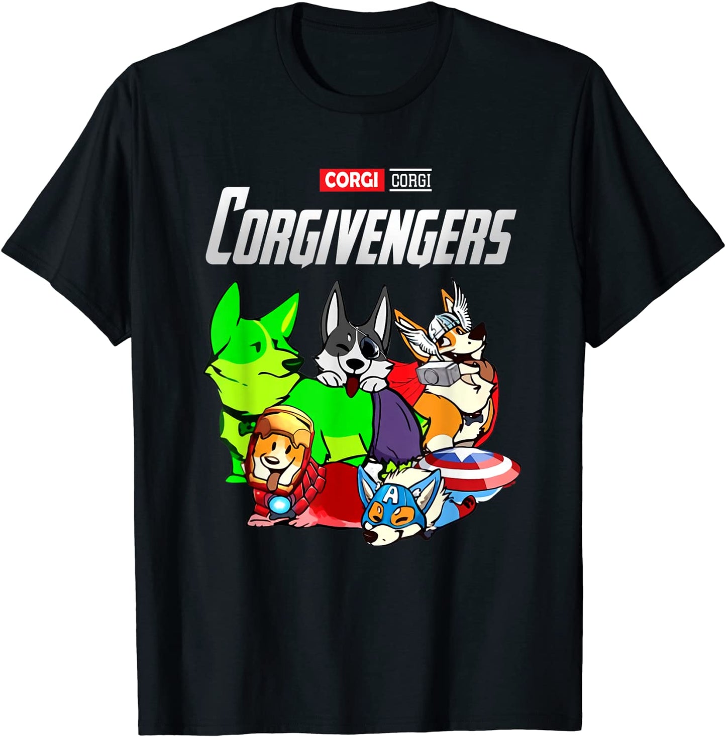 Corgivengers Corgi T-Shirt Funny Corgi Lovers Gift T-Shirt