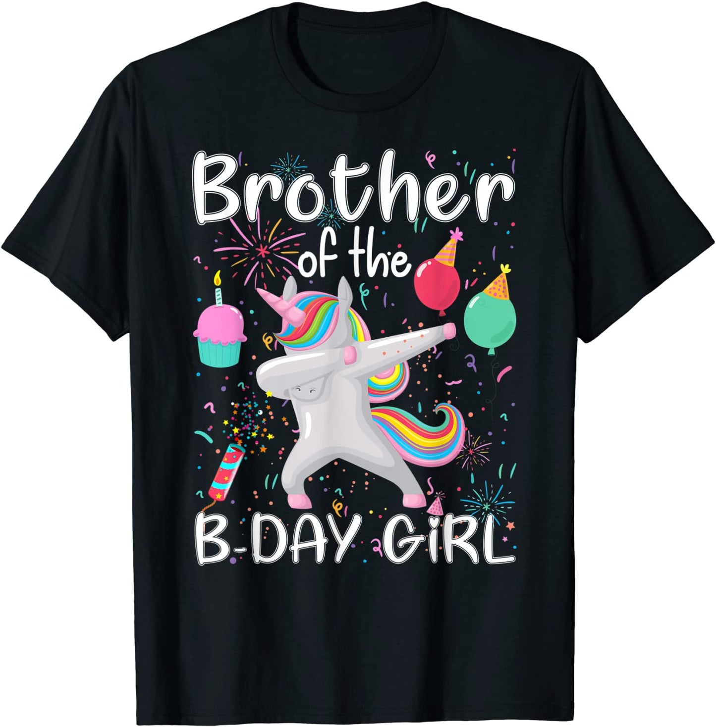 Brother of The Birthday Girl Unicorn Dabbing Party T-Shirt