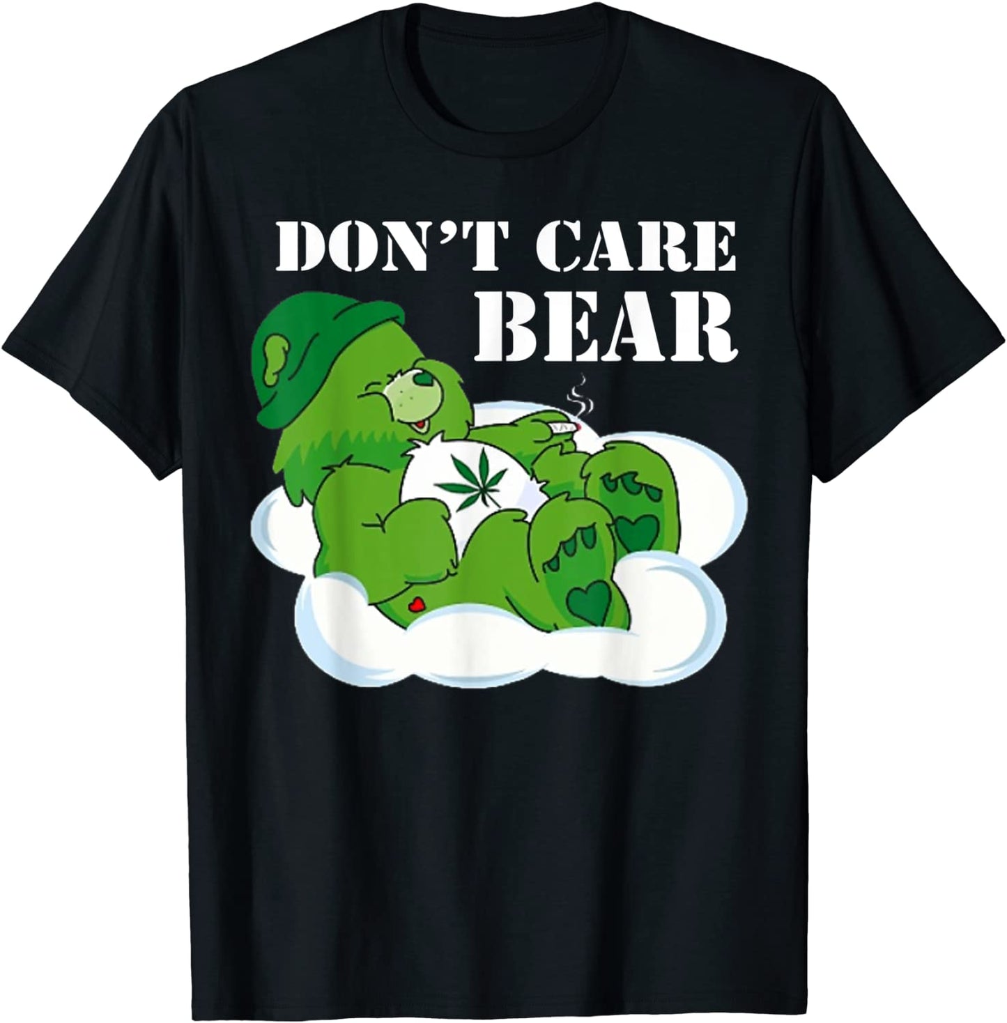 Weed bear herb bear t-shirt dont care cute bear gift