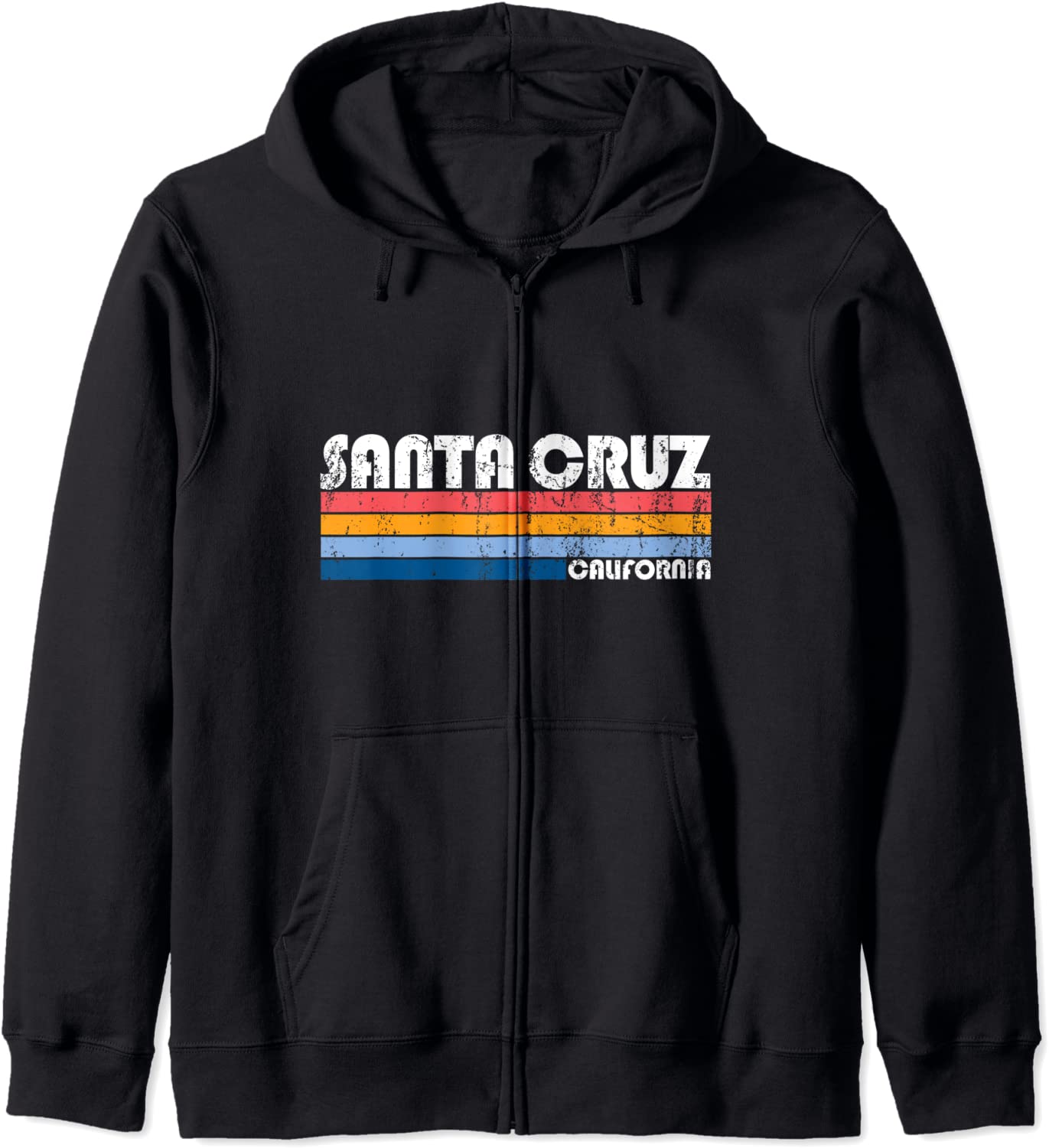 Vintage Retro 70s 80s Style Santa Cruz California Gift Hoodie