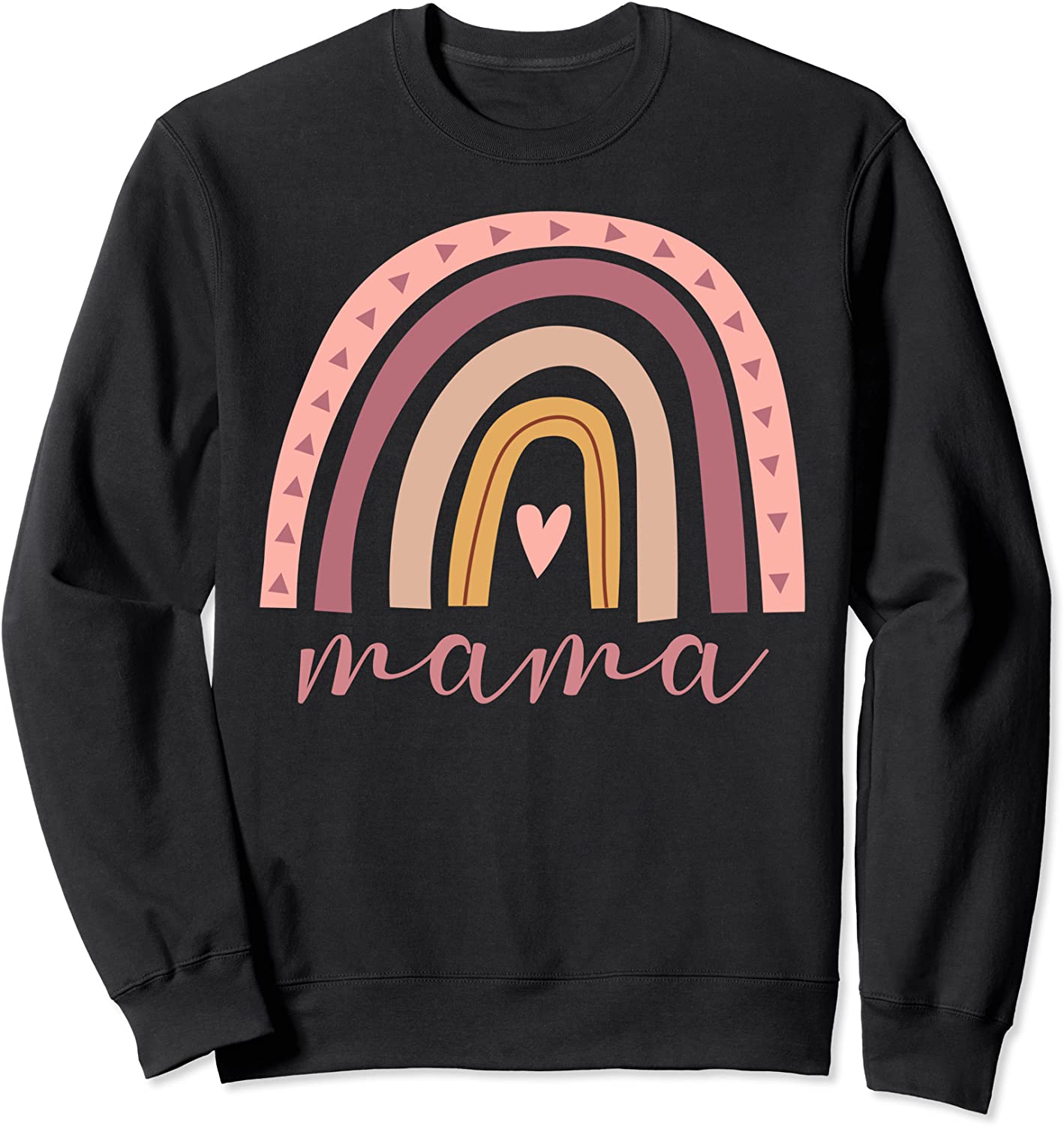 Rainbow Mama Gift Mothers Day New Mom Life Miracle Baby Boho Sweatshirt