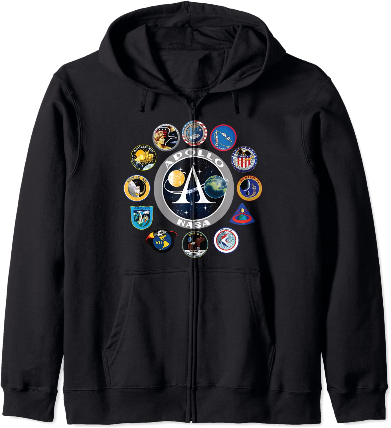 Apollo Missions Patch Badge NASA Hoodie