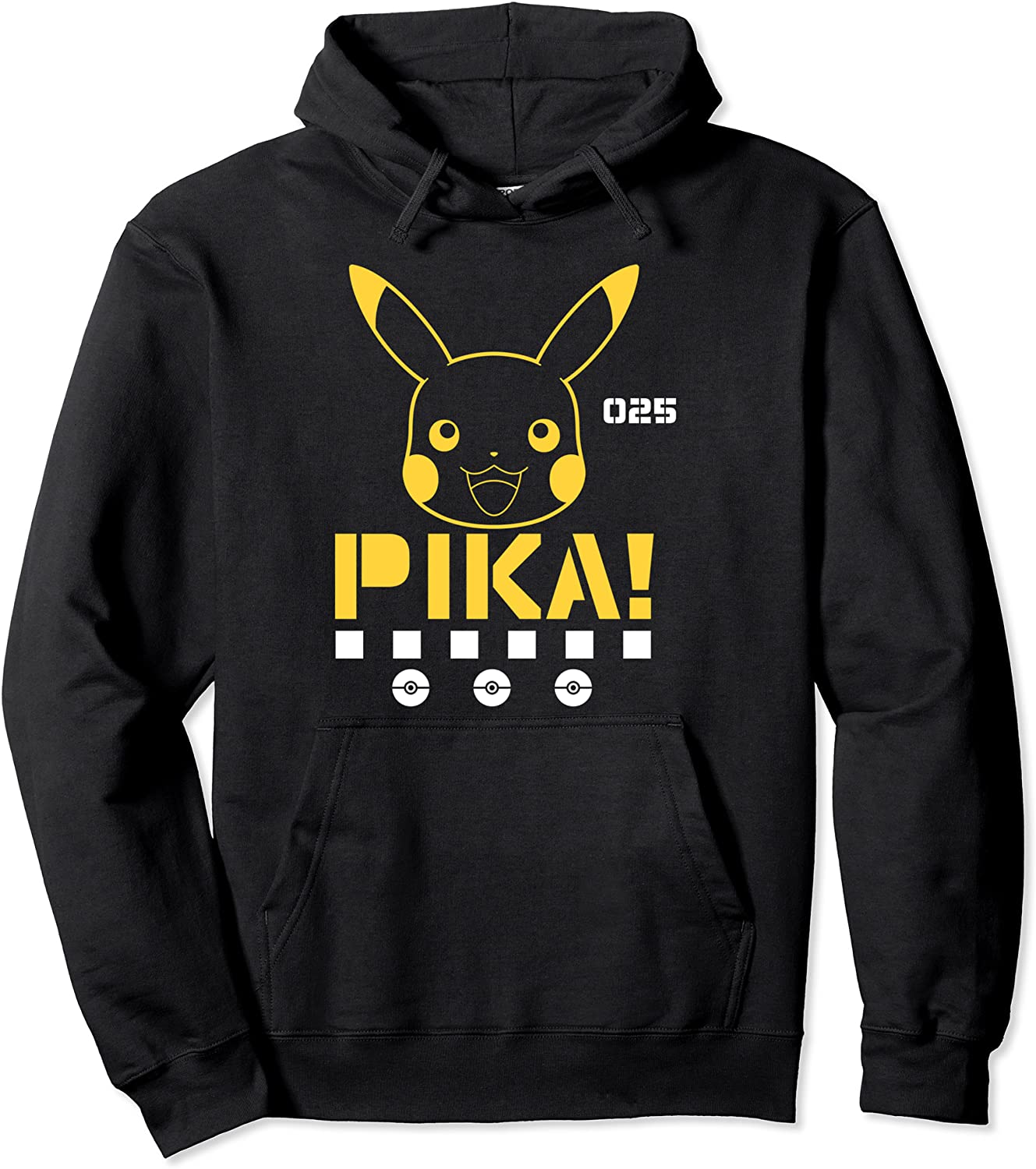 Pokemon Pikachu Face Pullover Hoodie