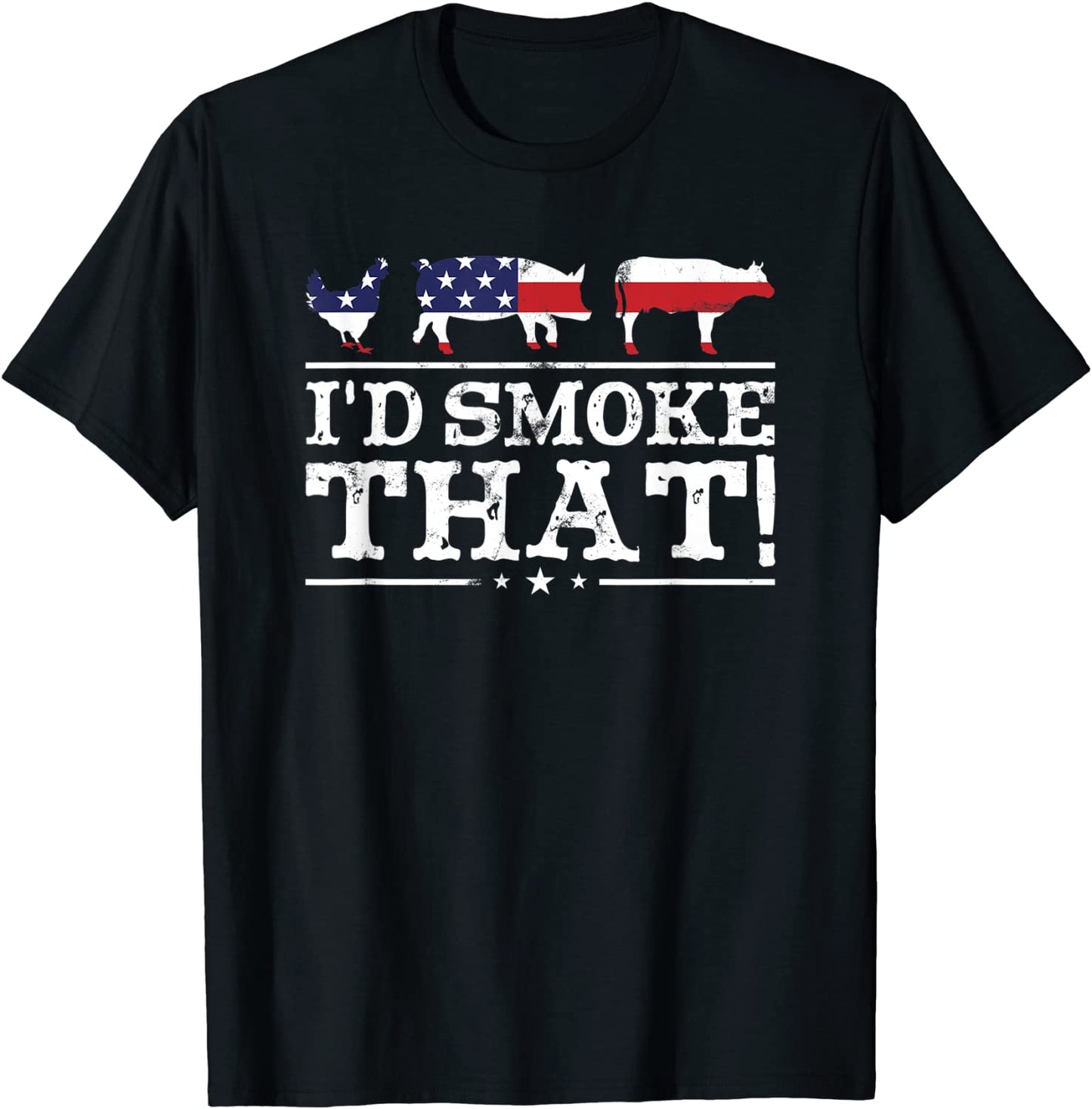 Funny BBQ Shirt Id Smoke That Meat Pitmaster Grill Gift T-Shirt