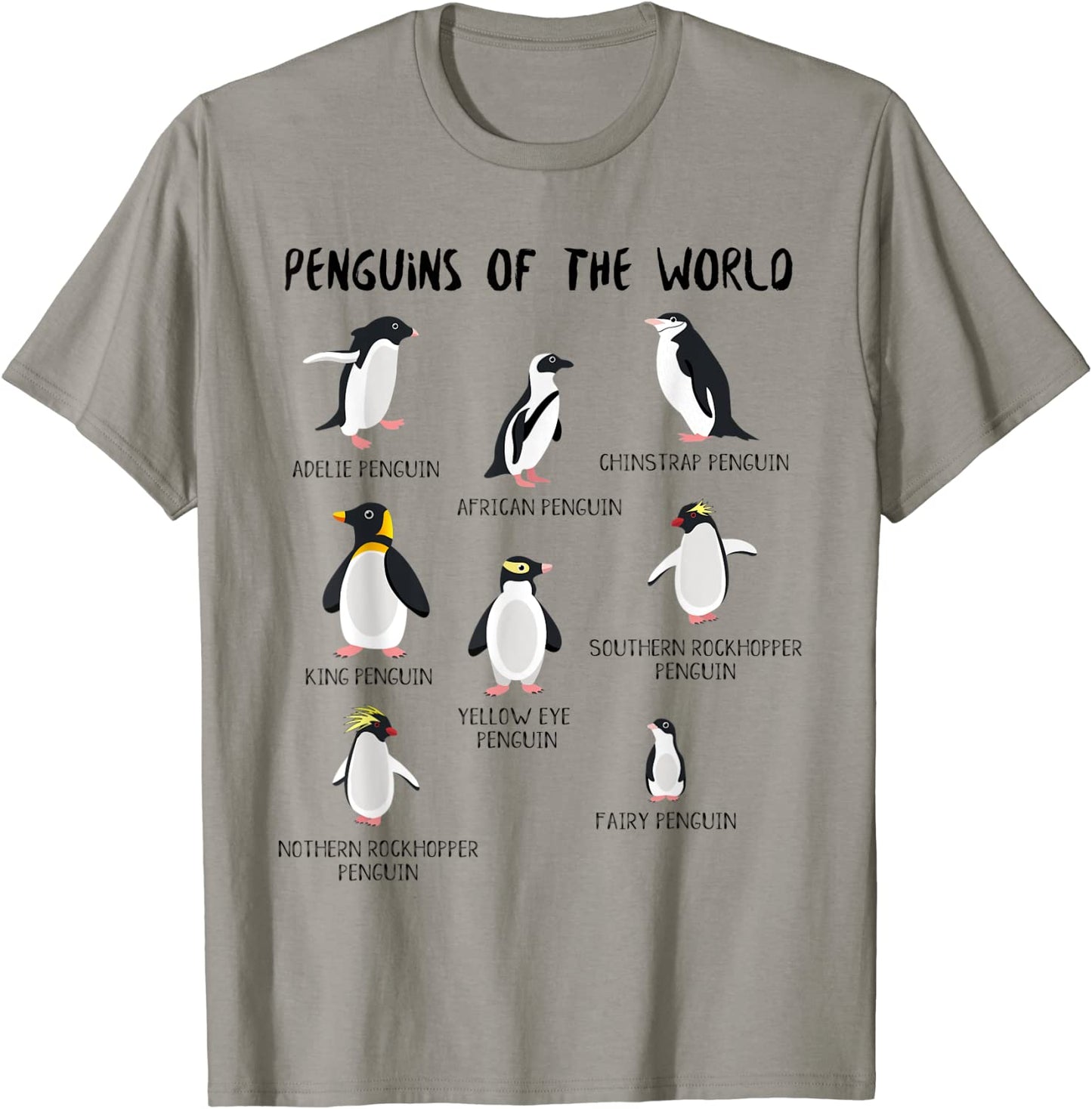 8 Rarest Penguins of the World - Funny Animals Cute Penguin T-Shirt