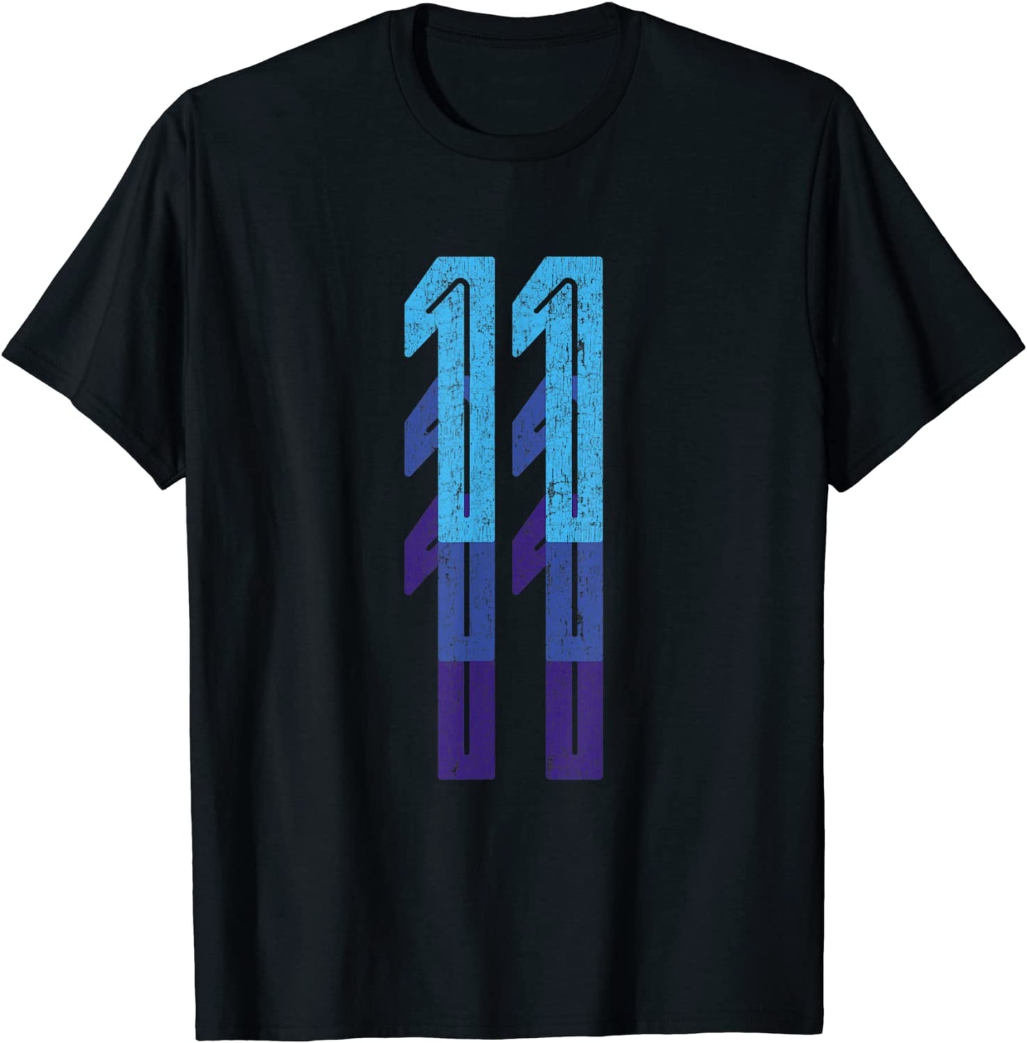 11 Lucky Number 11th Year Birthday Age Sports Team T-Shirt