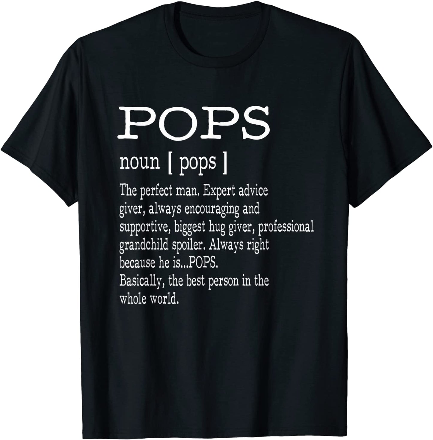 Pops Definition Grandpa Fathers Day Gifts - Men T-Shirt