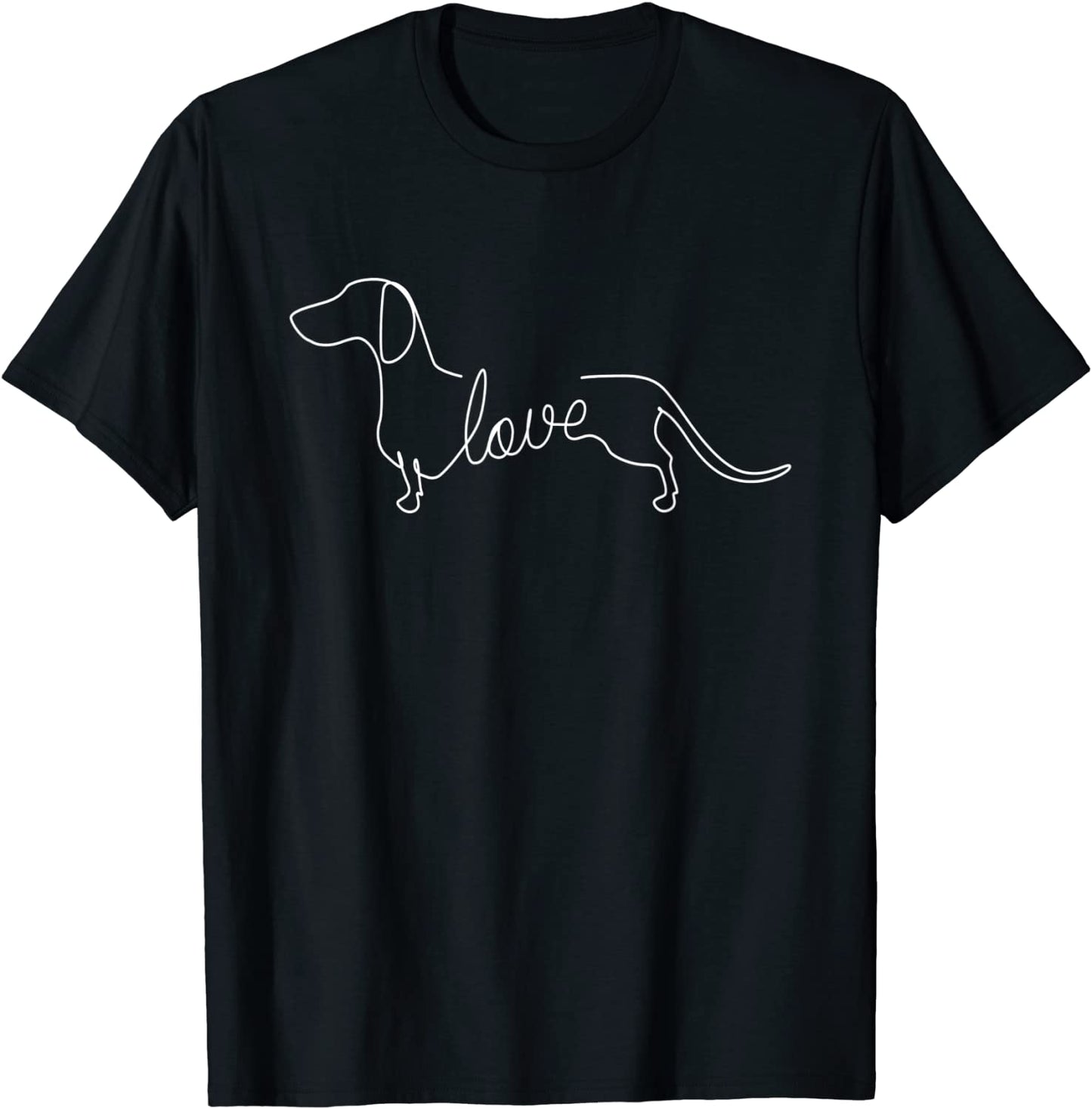 Dachshund Chiweenie Wiener Dog Love Art Sketch Gift T-Shirt T-Shirt