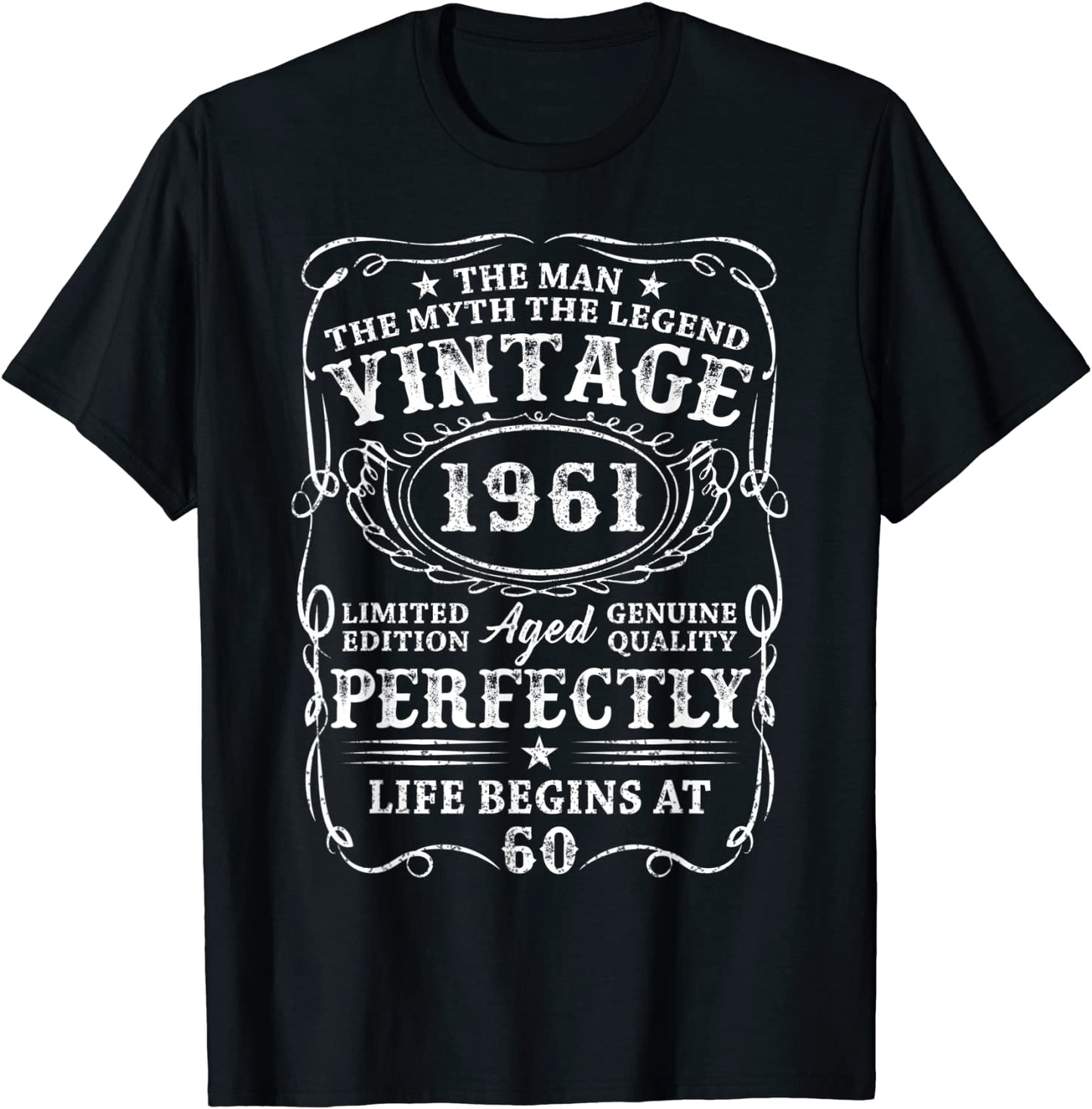 Mens 60 Years Old Gift Vintage 1961 Man Myth Legend 60th Birthday T-Shirt