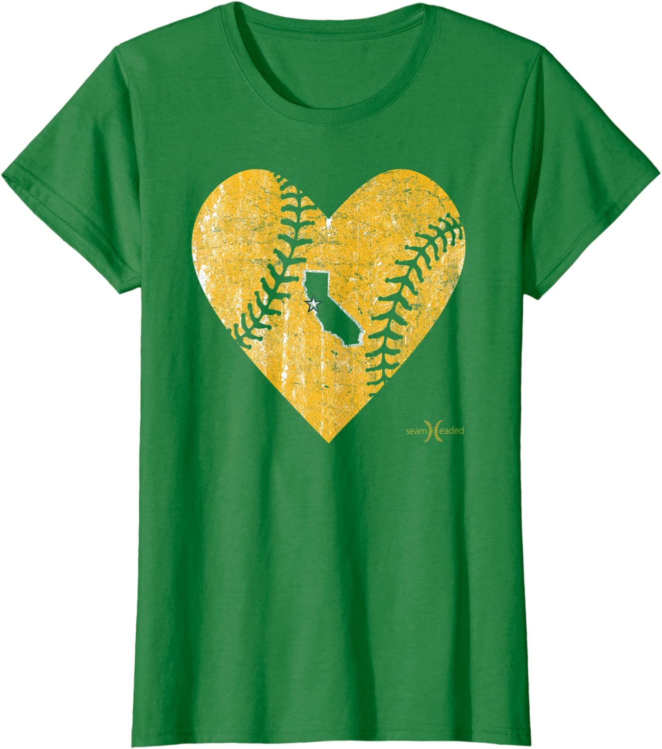 Vintage Oakland Baseball Heart T-Shirt