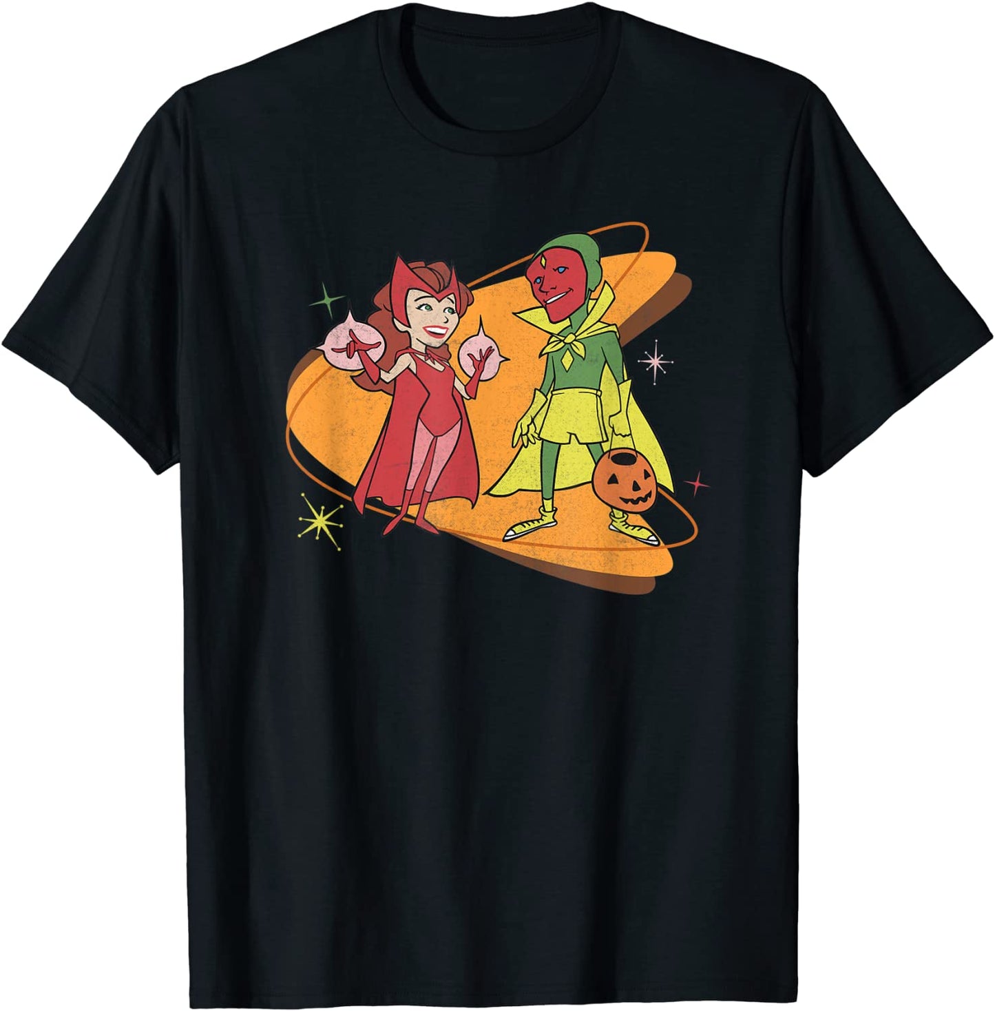 Marvel WandaVision Scarlet Witch Vision Retro 50s T-Shirt