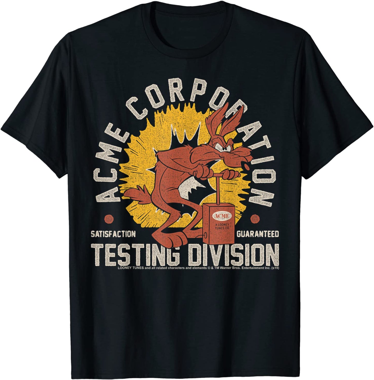 Looney Tunes Wile E Coyote Acme Corporation Testing T-Shirt