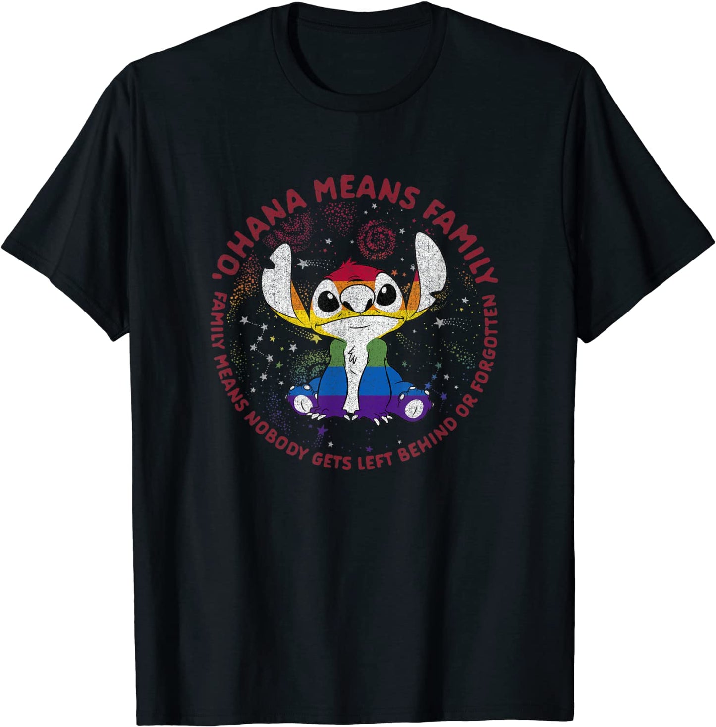Disney Lilo Stich Ohana Pride Circle T-Shirt