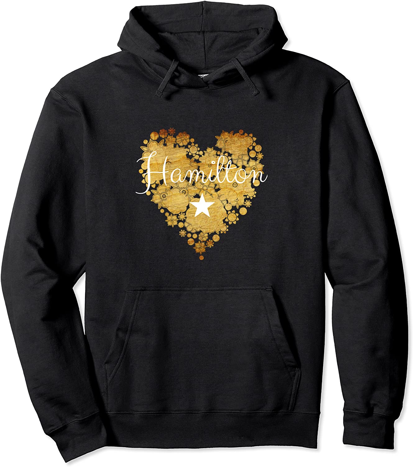 I Love Hamilton Heart Gift for Teenage Girl Women Pullover Hoodie