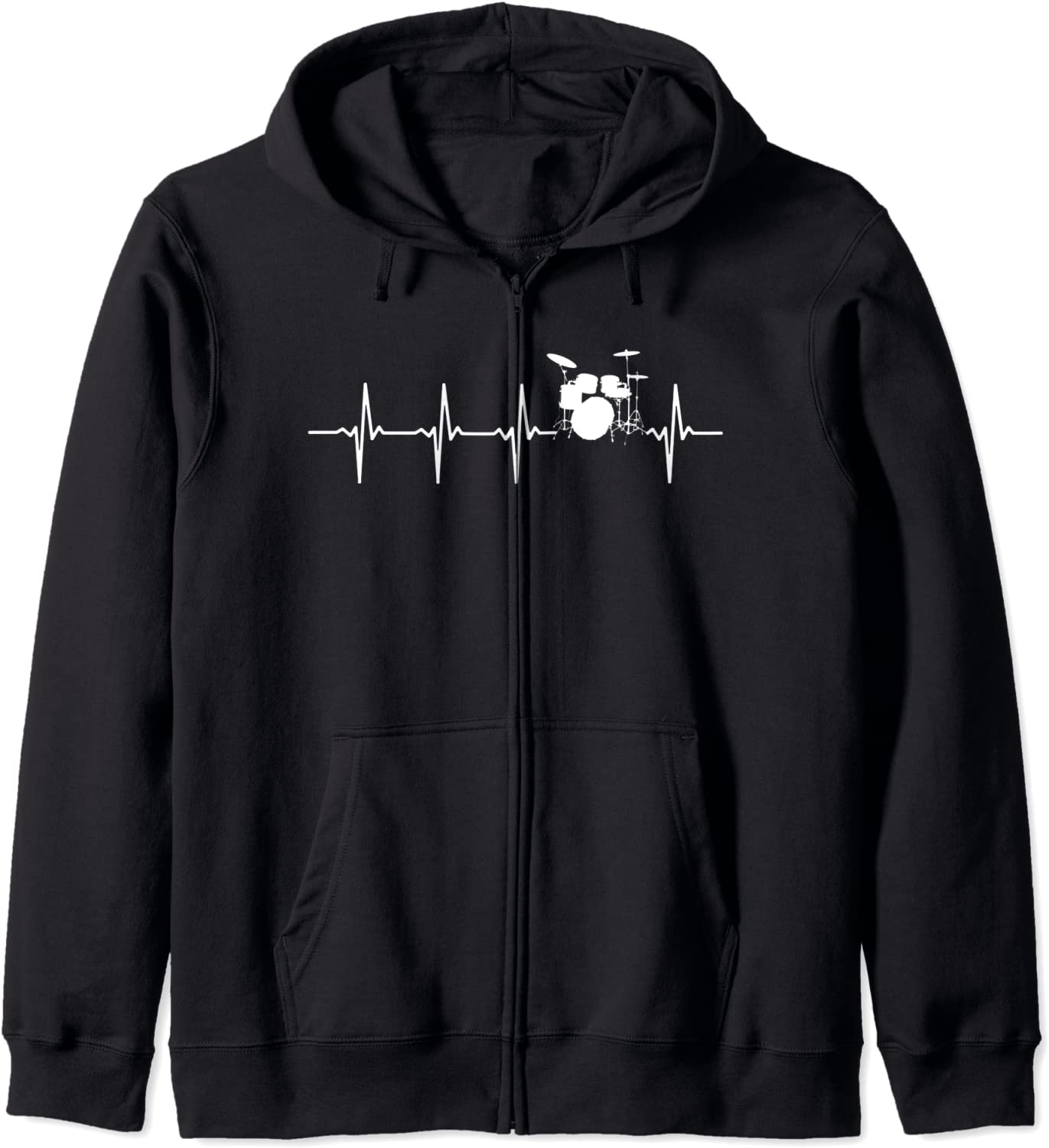 Drummer Heartbeat Gift For Drummers Percussionists Hoodie