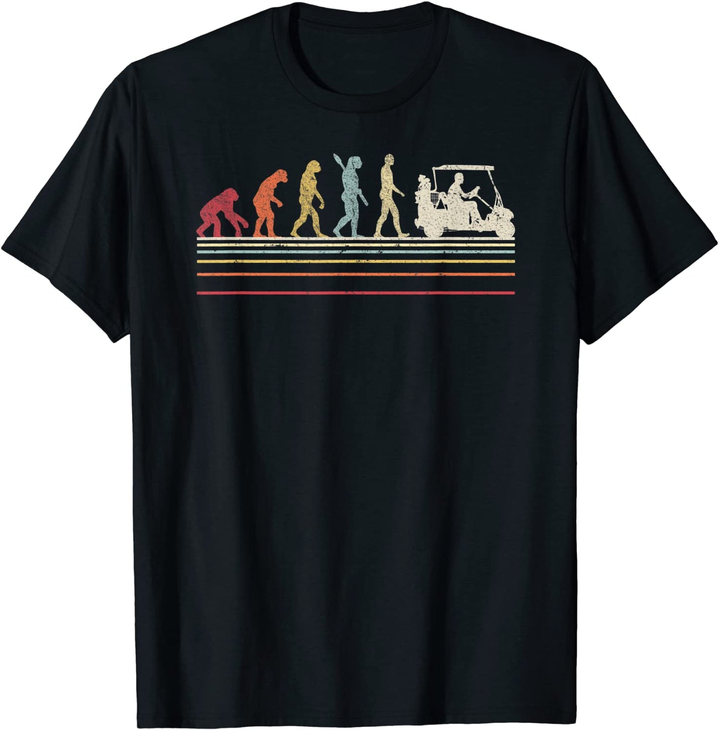 Funny Golf Shirt Retro Style Evolution Of Man T-Shirt