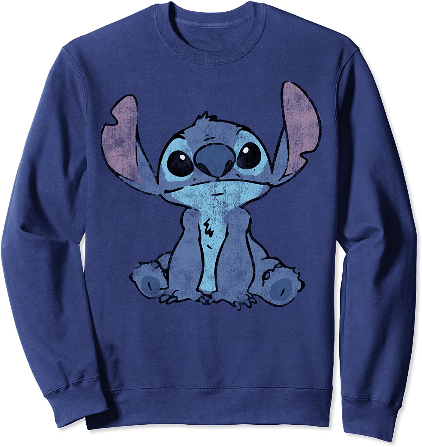 Disney Lilo Stitch Distressed Stitch Portrait Sweatshirt
