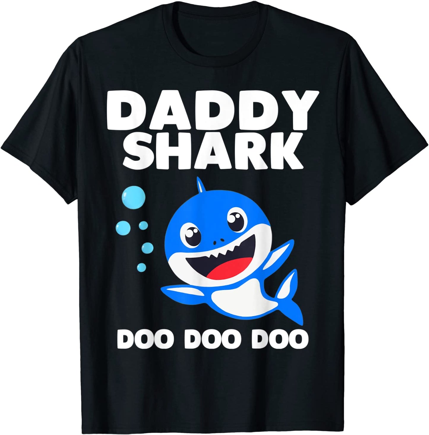 Daddy Shark Shirt Fathers Day Gift For Dad Papa Men T-Shirt