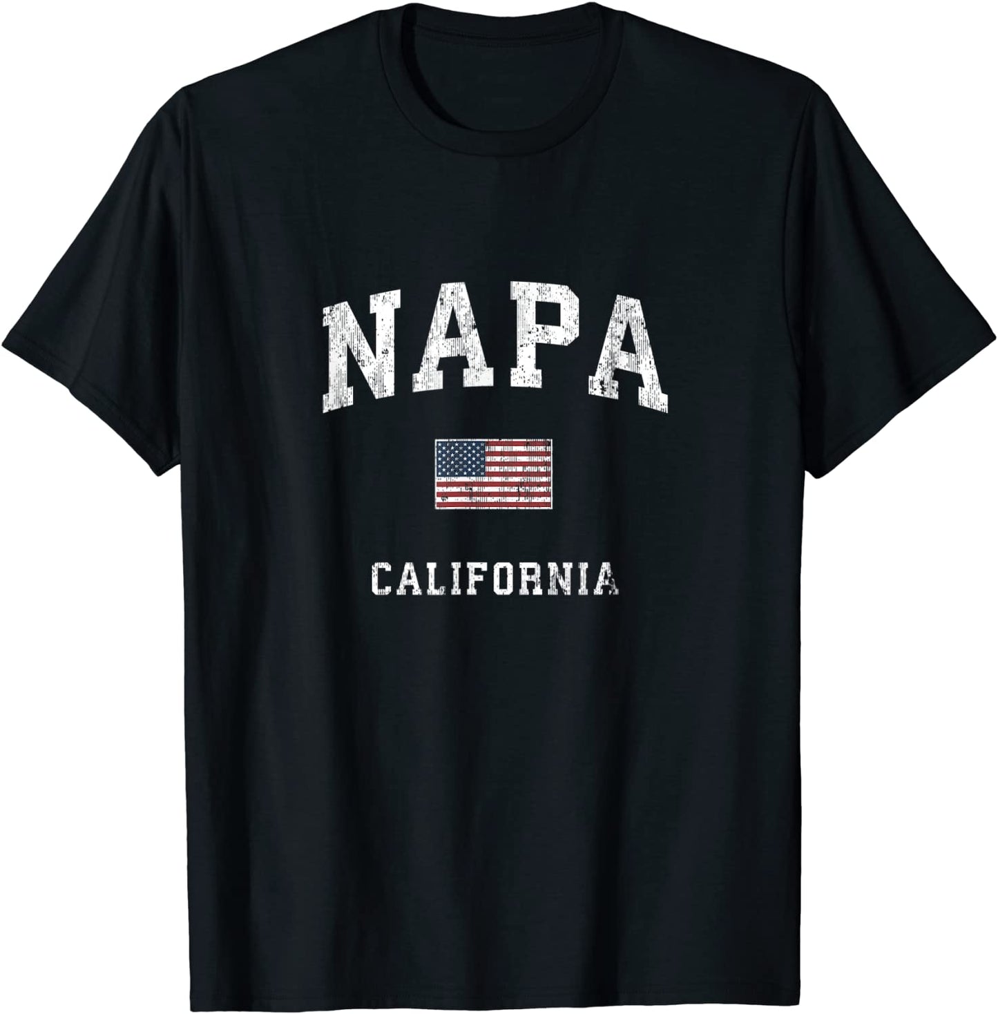 Napa California CA Vintage American Flag Sports Design T-Shirt