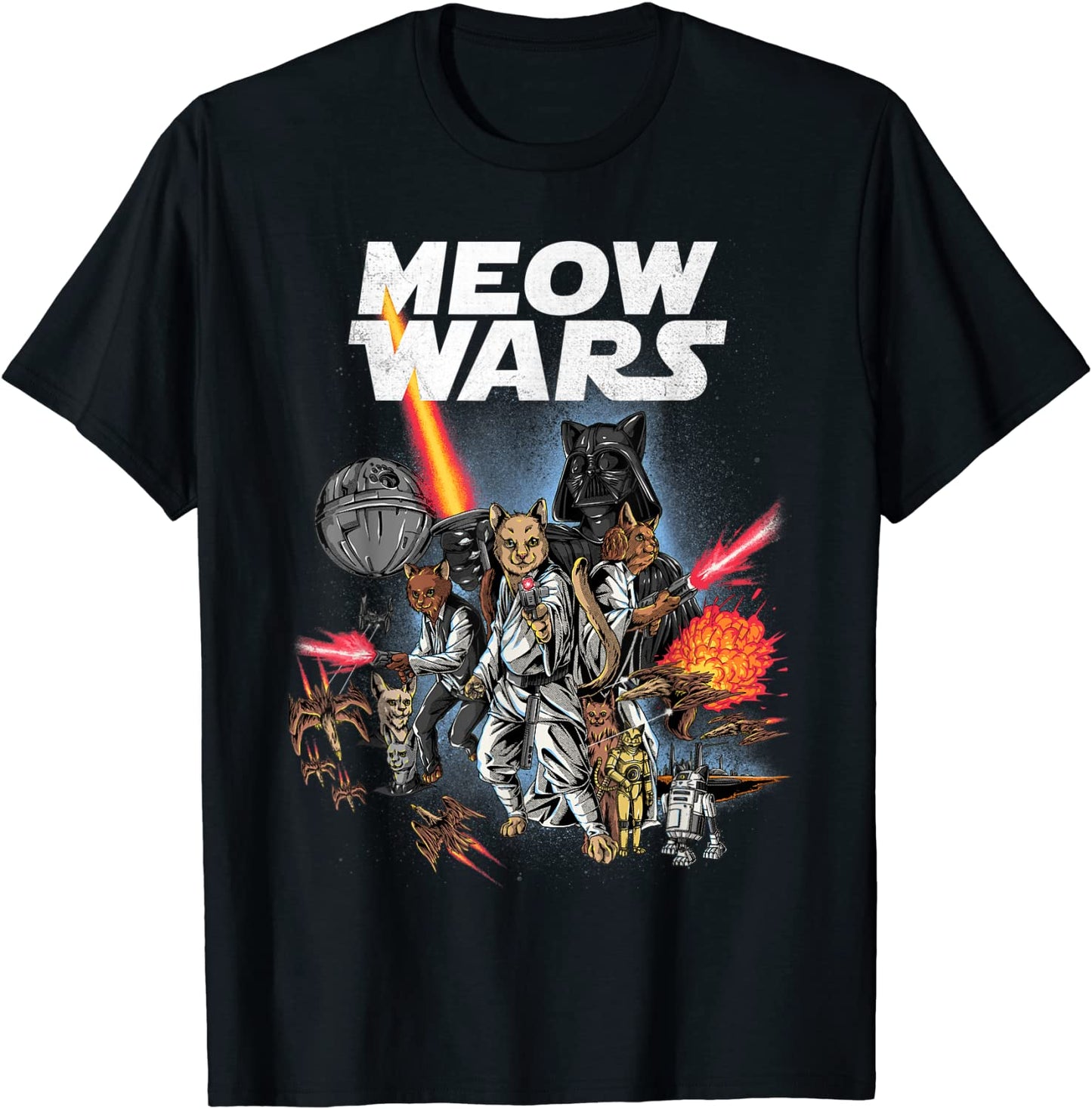 Cat Shirt Meow Wars Funny Cat Wars Shirt Cat T-Shirt