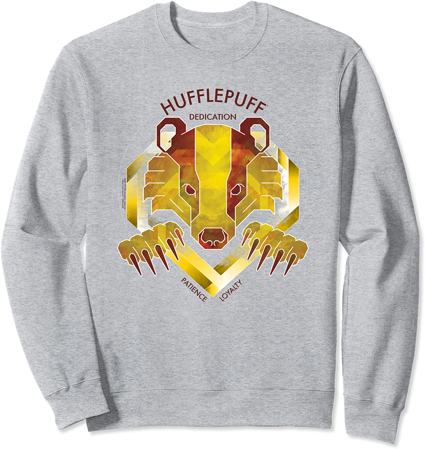 Harry Potter Hufflepuff Dedication Patience Loyalty Sweatshirt