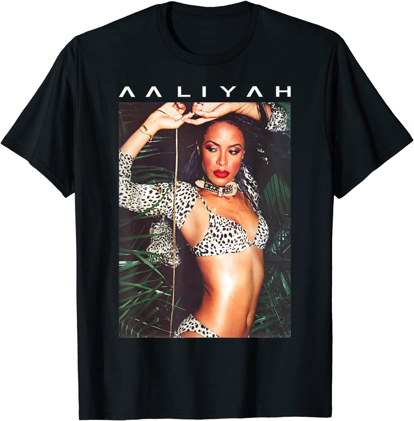 Aaliyah Animal Print Aaliyah Photo T-Shirt
