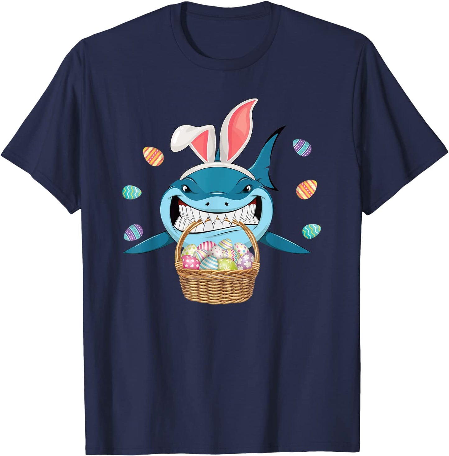 Cute Bunny Shark Easter Shirt For Boys Girls T-Shirt