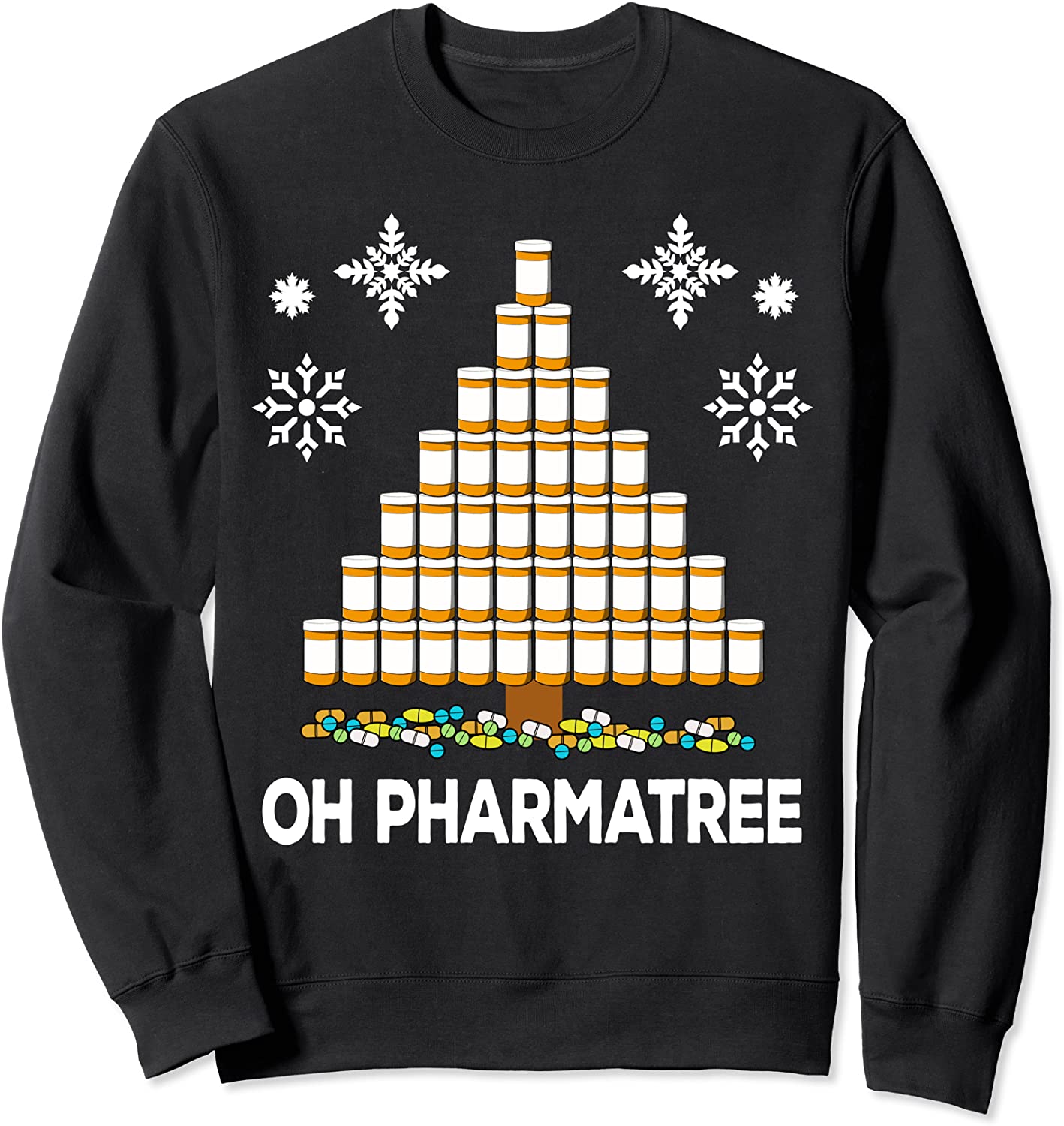 Pharmacy Christmas Tree Medication Pharmacist Fun Gift Idea Sweatshirt