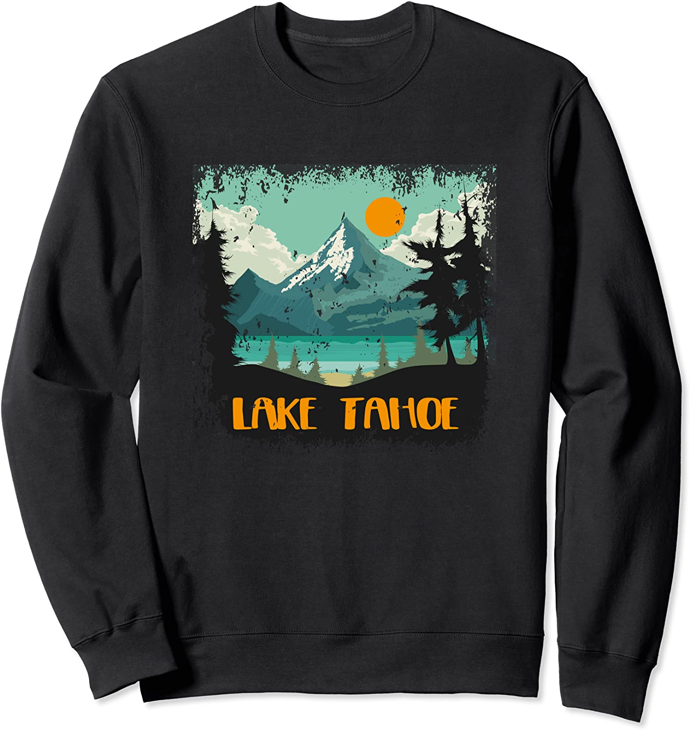 Mountain Sweatshirt Vintage Retro T Shirt Lake Tahoe CA
