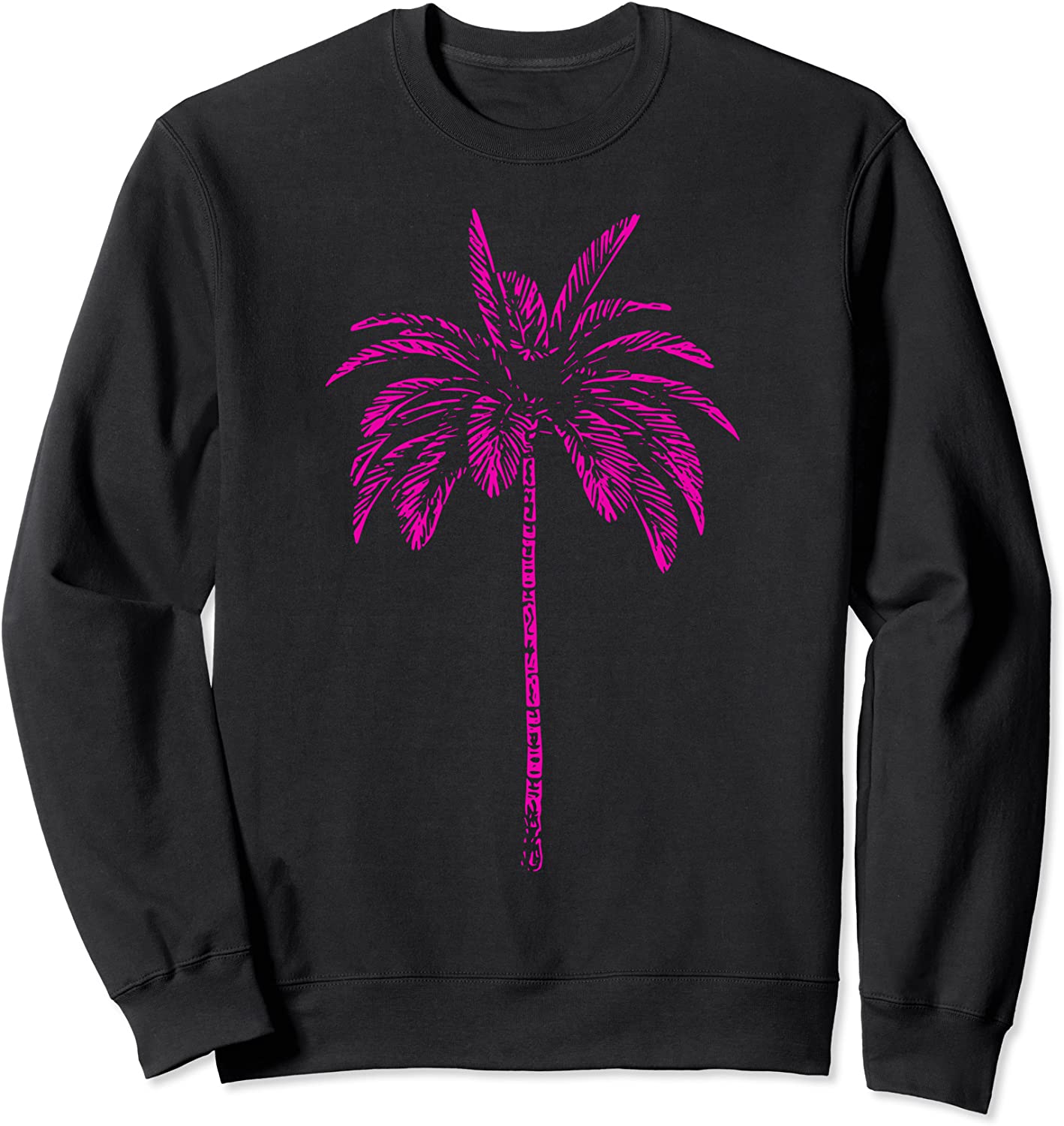 Pink Palm Beachwear Beach Outfit Surfing Retro Palm Tree Sweatshirt
