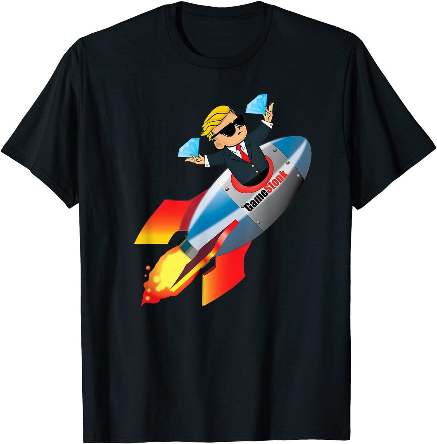 GameStonk WSB Rocket Ship To The Moon GME Stock T-Shirt