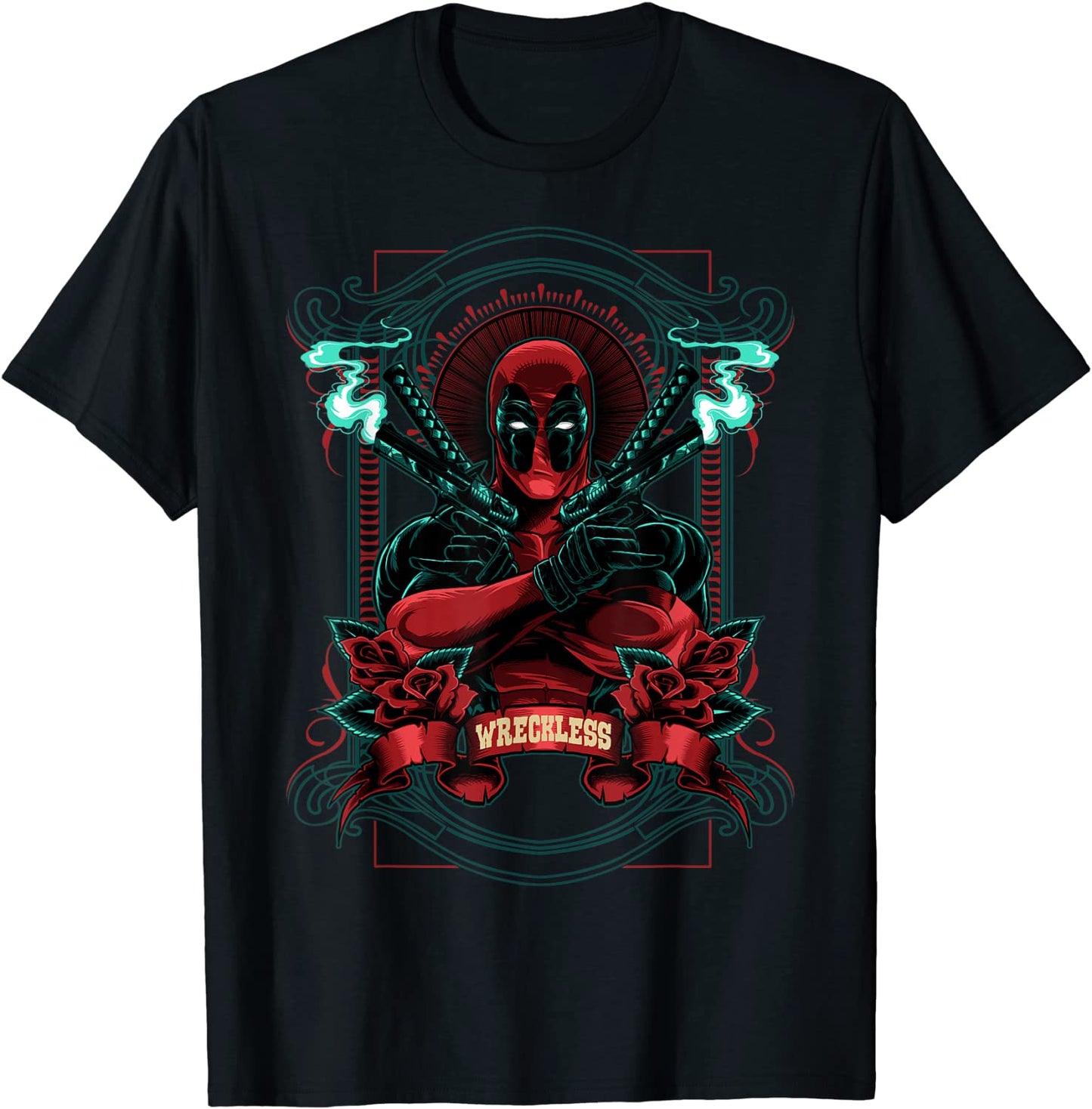 Marvel Deadpool Wreckless Portrait T-Shirt