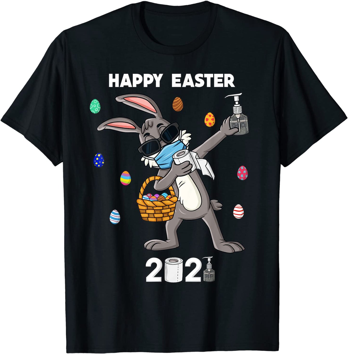 Dabbing Rabbit Easter Day Funny Boys Girls Kids Dab T-Shirt