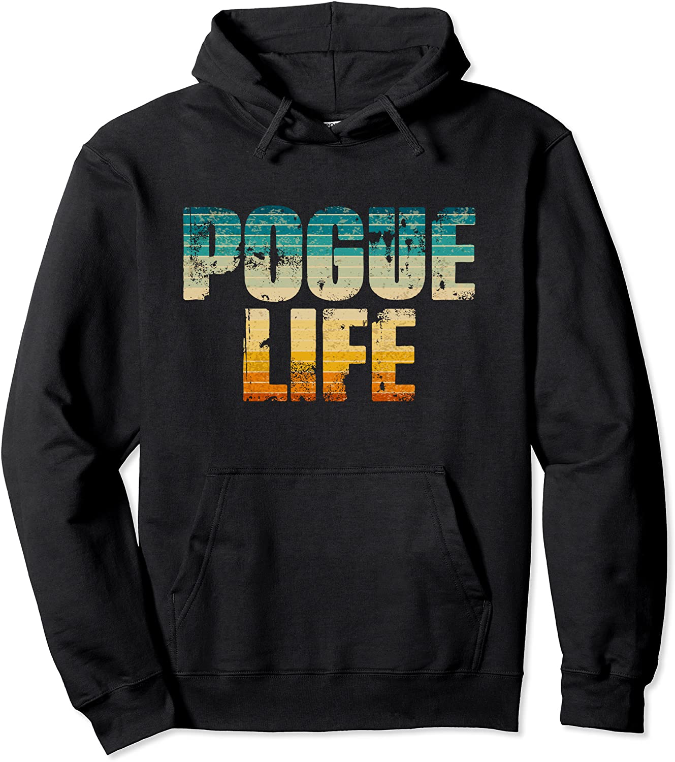 Vintage Pogue Life Surfer Beach Sunset Outer Banks Graphic Pullover Hoodie