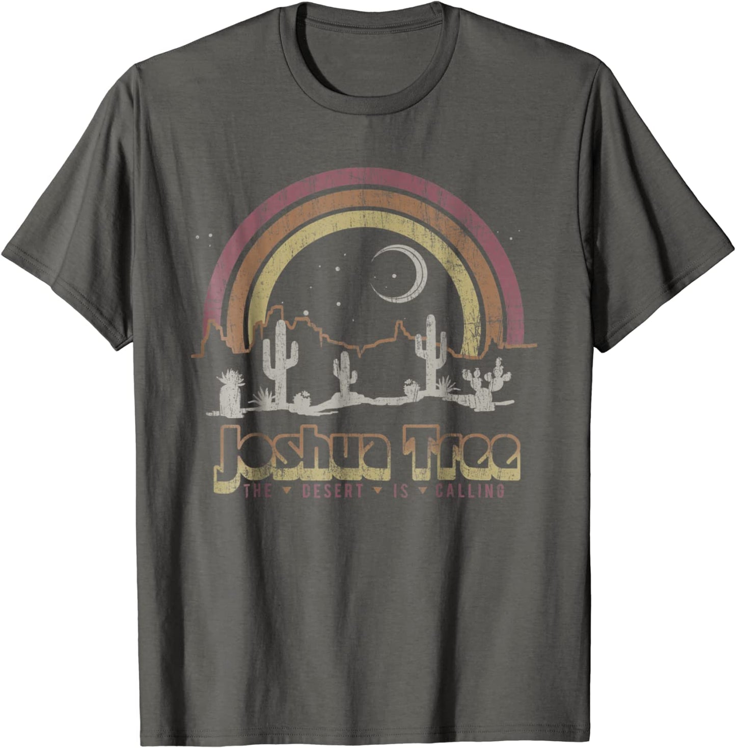 Joshua Tree Desert Rainbow Vintage Retro Outdoors T-Shirt
