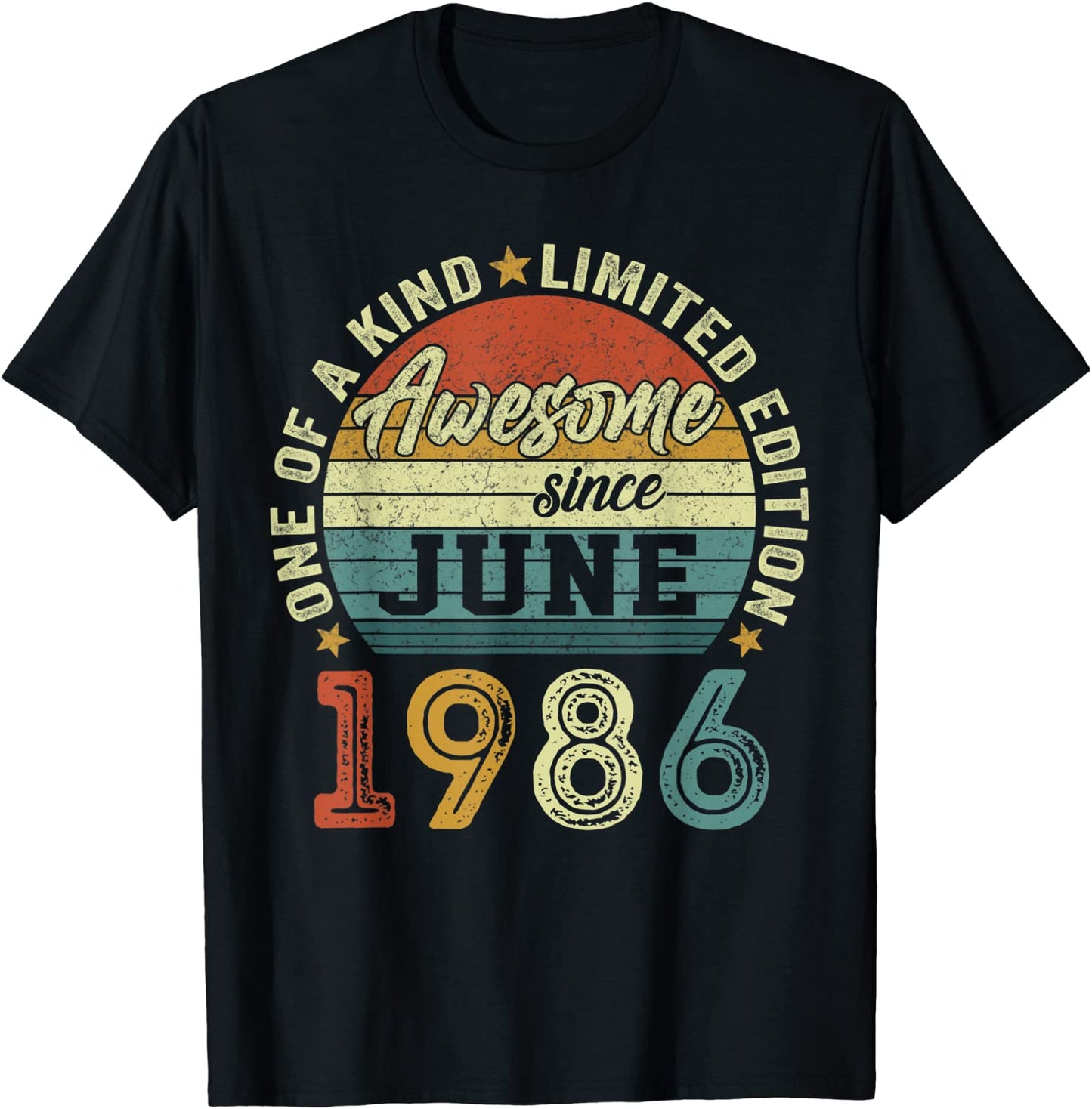 35 Years Old Birthday Awesome Since June 1986 35th Birthday T-Shirt