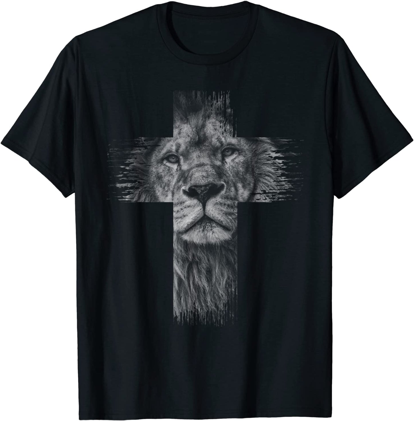 Christian Jesus Lion of Tribe Judah Cross Gift for Men Women T-Shirt