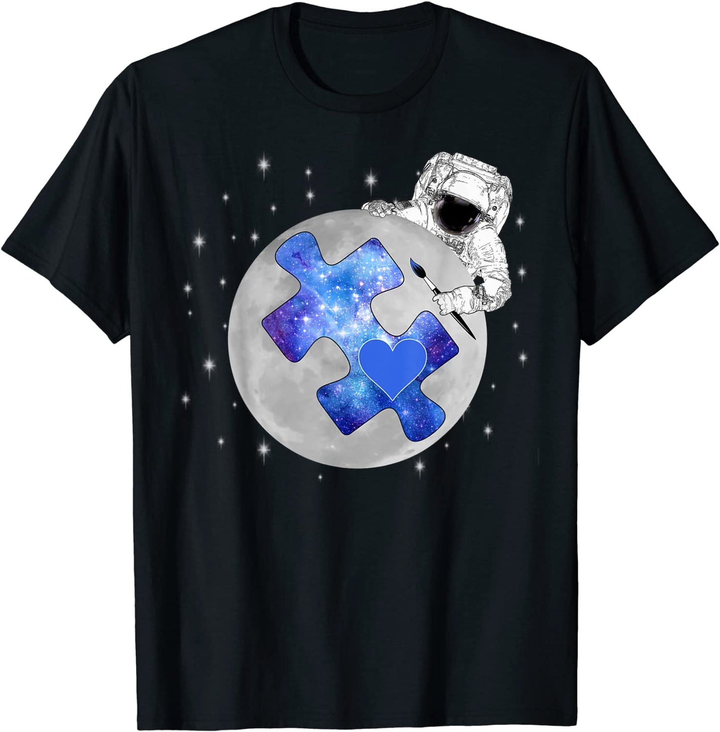 Autism Awareness Space Stars Astronaut T-Shirt