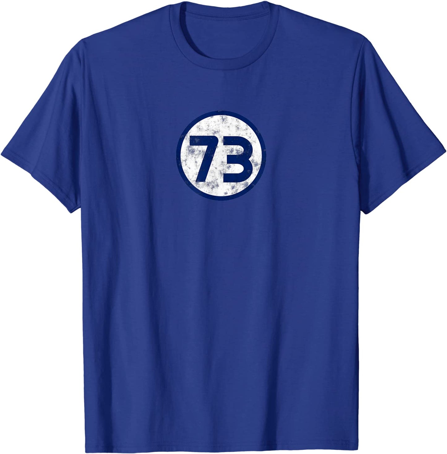 Sheldon Nerdy Number 73 Blue Circle T-shirt