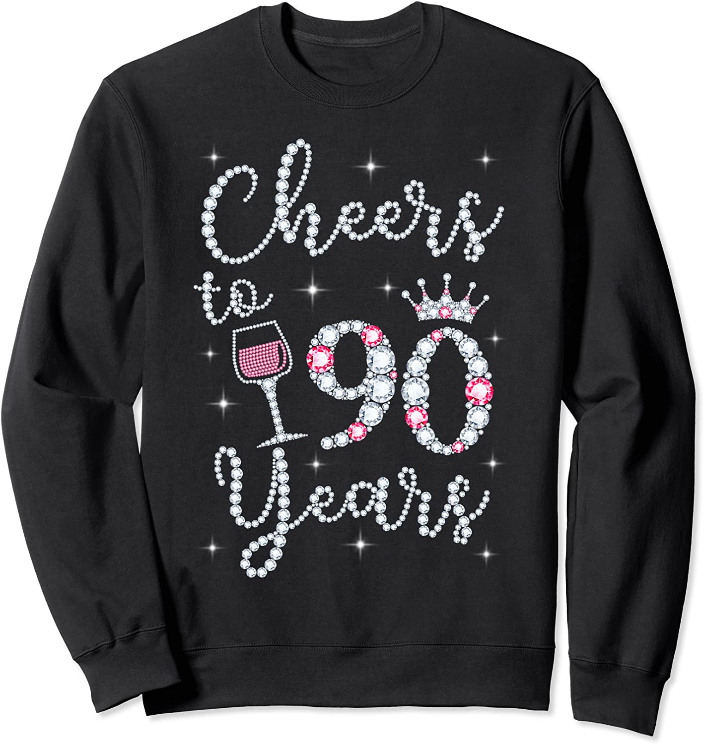 Cheers to 90 Years 1929 90Th Birthday Gift Tee For Womens Sweatshirt